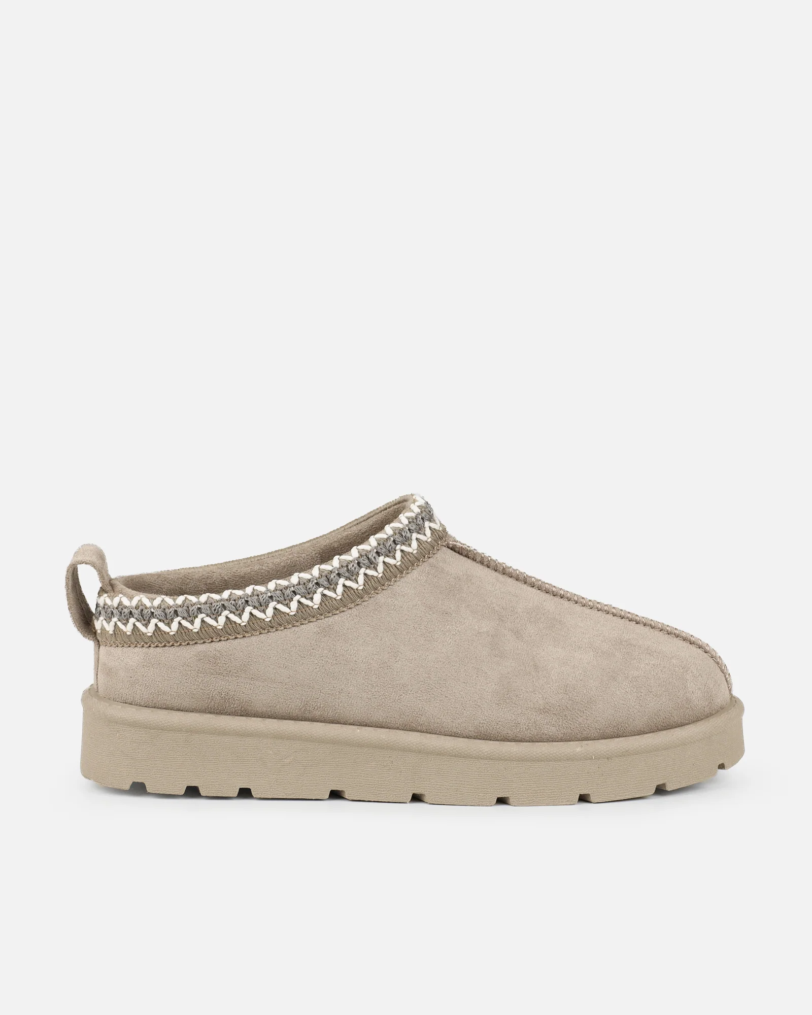 Rorie Light Beige Faux Suede Slippers - Image 2