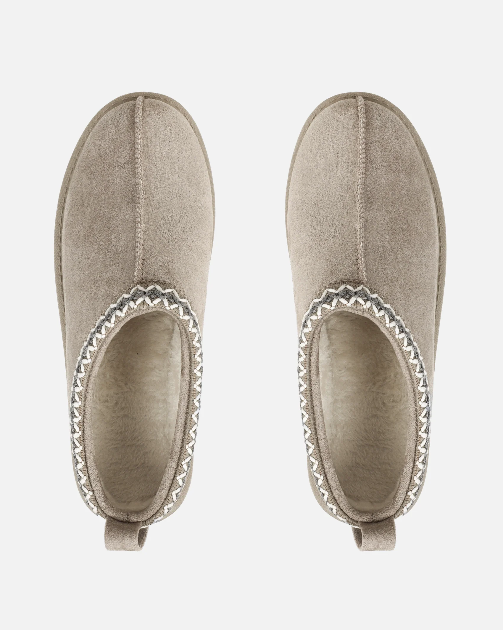 Rorie Light Beige Faux Suede Slippers - Image 3