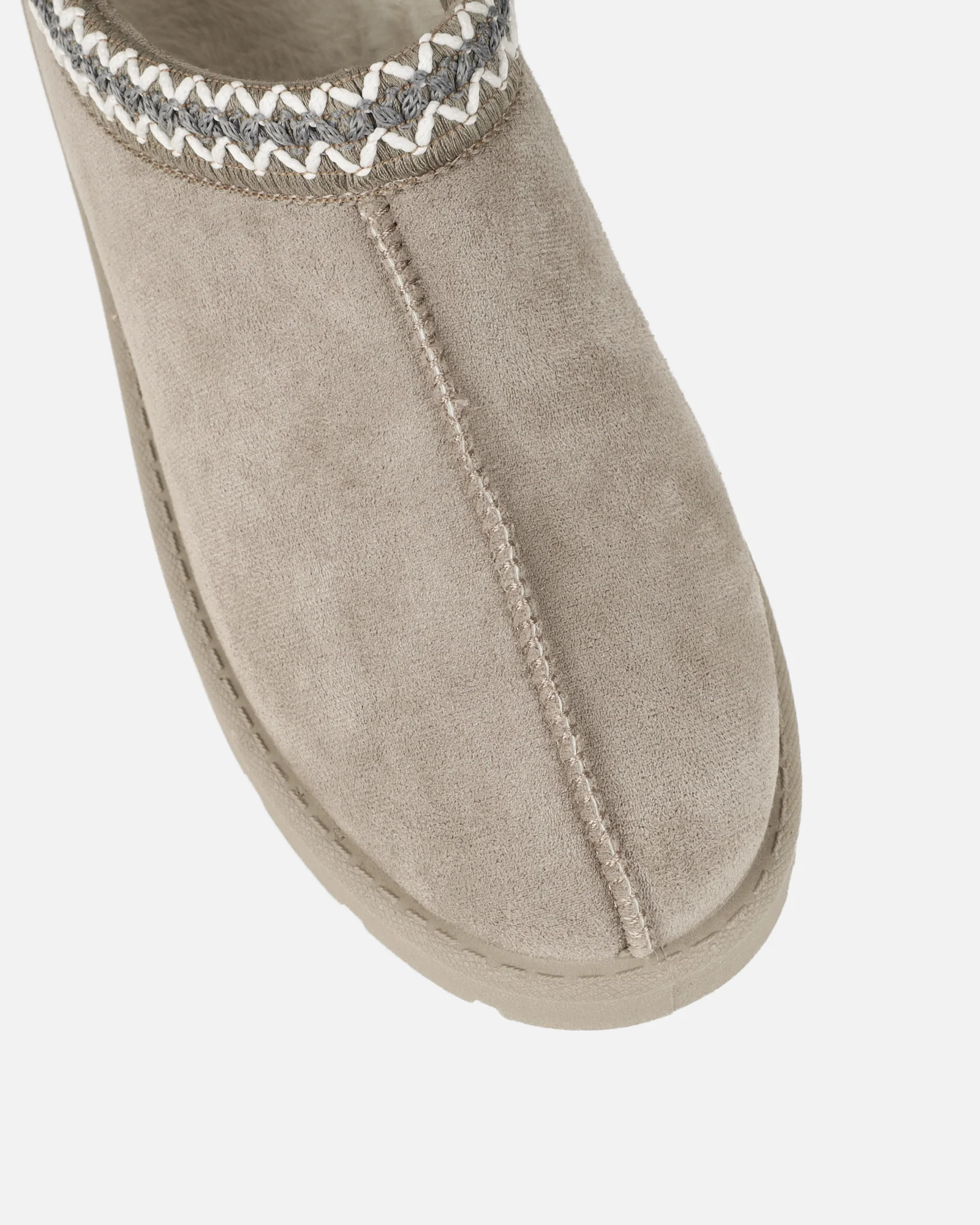 Rorie Light Beige Faux Suede Slippers - Image 4