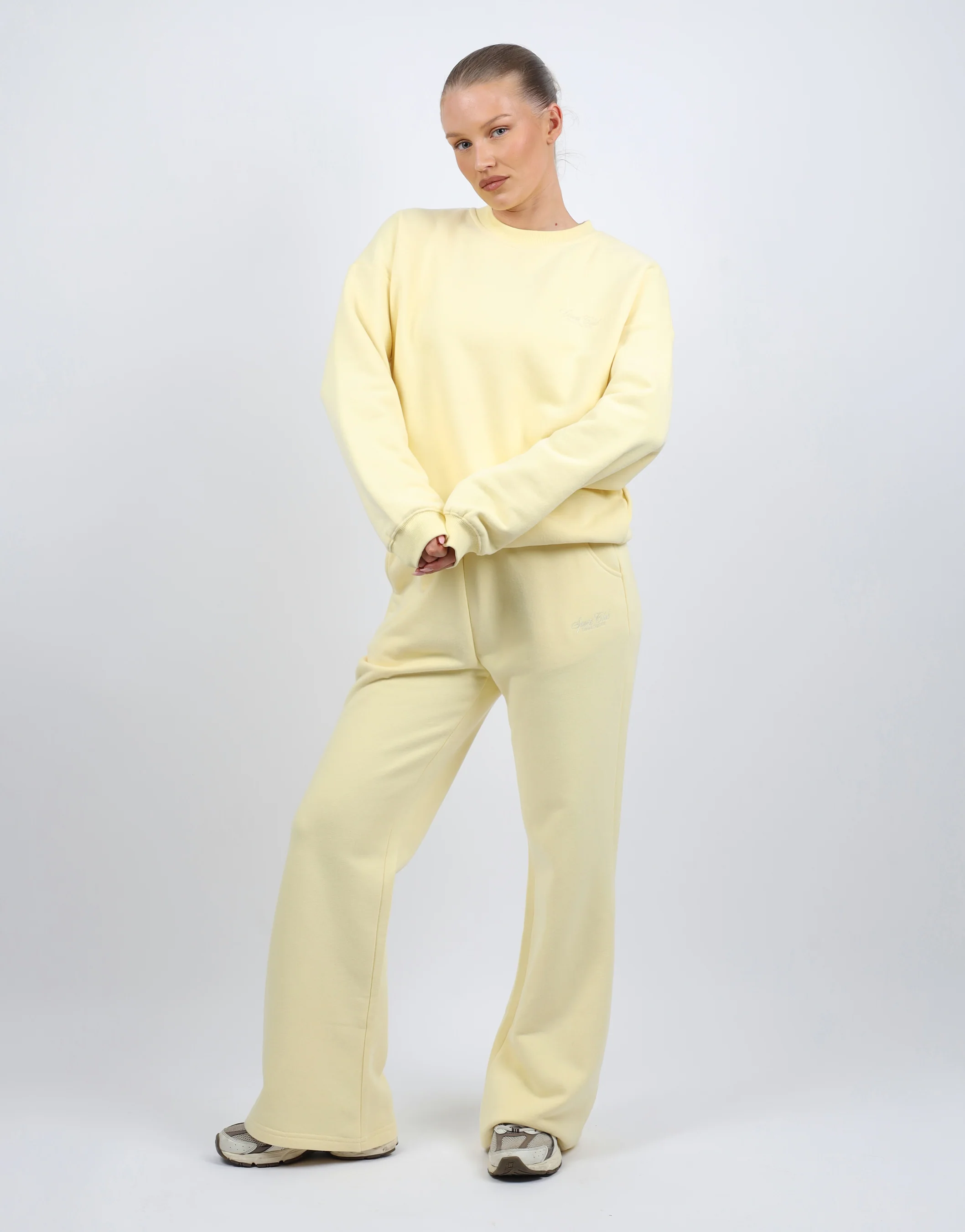 Rue Simmi Studios Embroidered Logo Sweatshirt In Yellow - Image 2