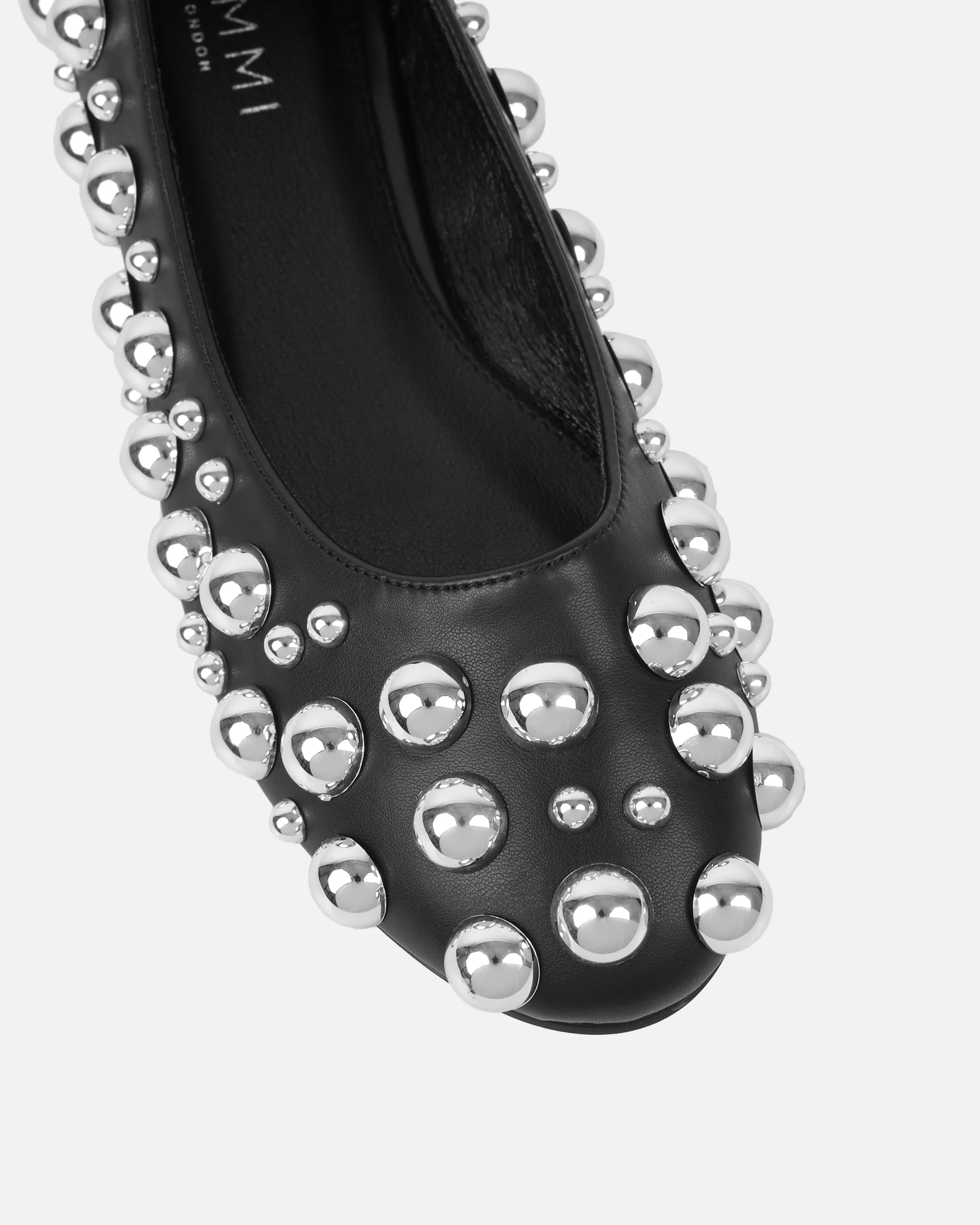 Shan Black Studded Ballet Flats - Image 4