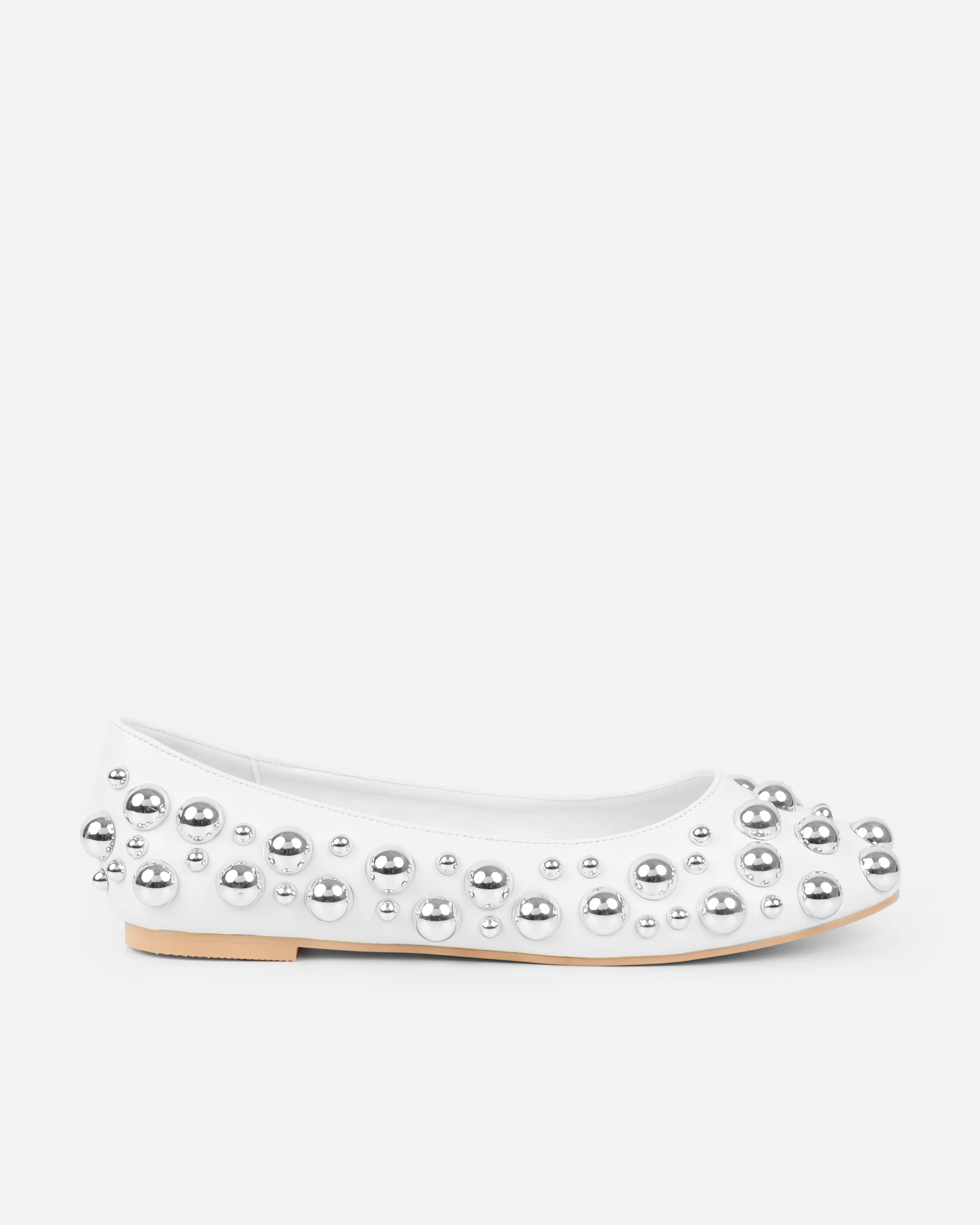 Shan White Studded Ballet - Image 2