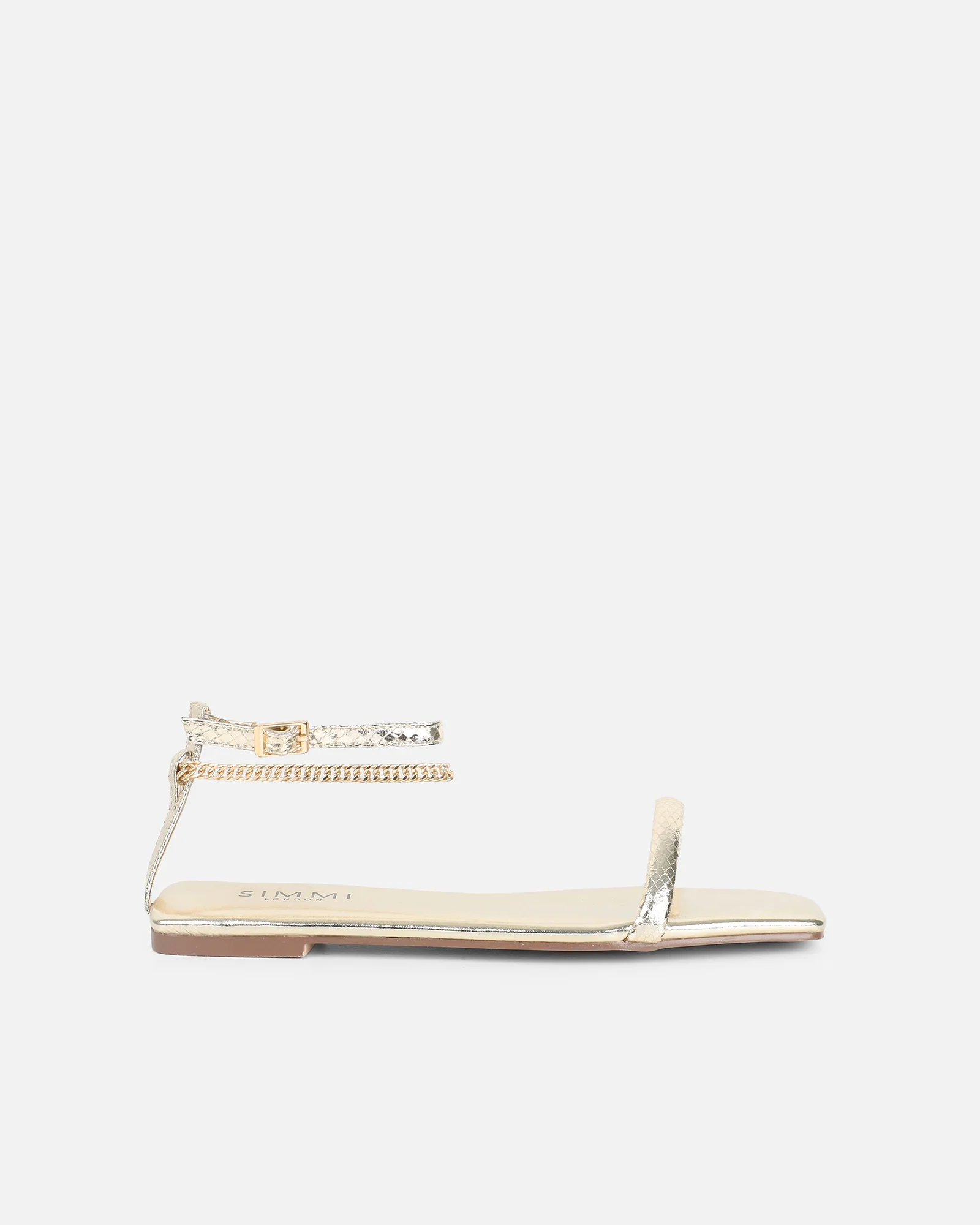 Shanaya Gold Metallic Chain Sandals - Image 2