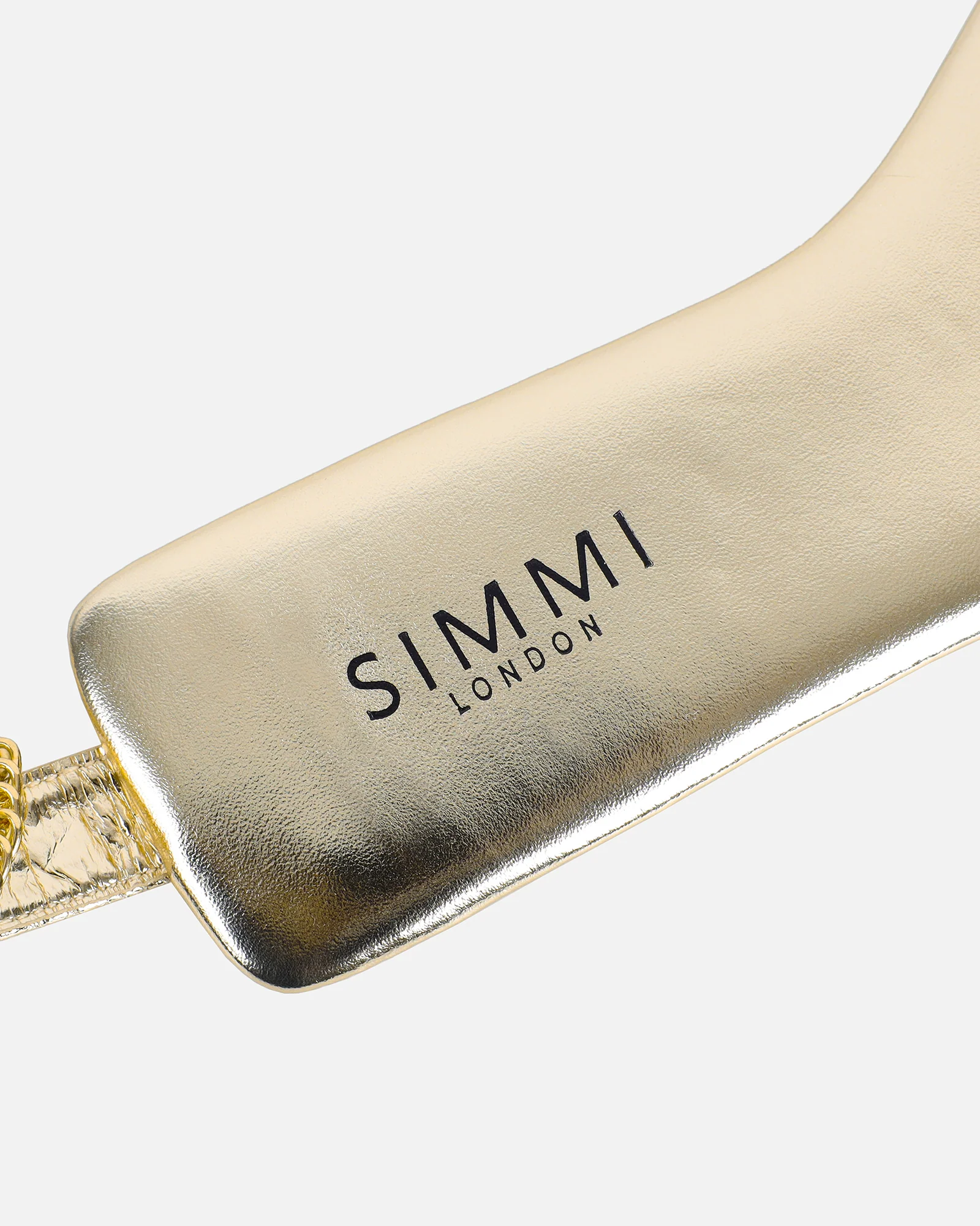 Shanaya Gold Metallic Chain Sandals - Image 3