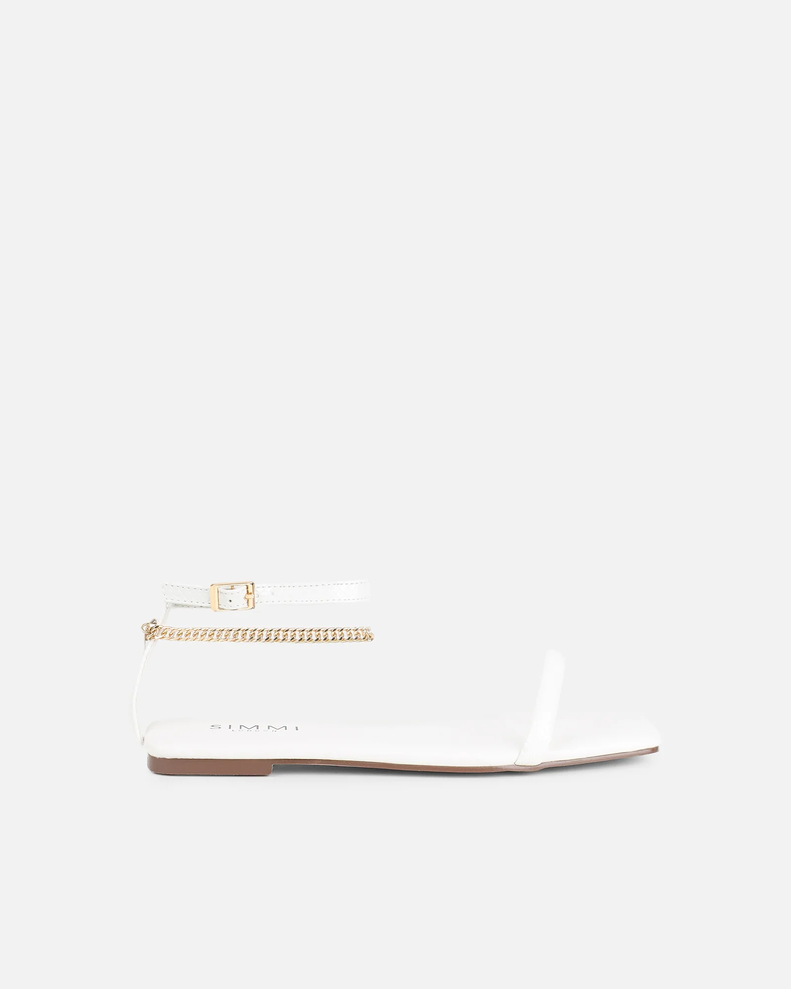 Shanaya White Chain Sandals - Image 2
