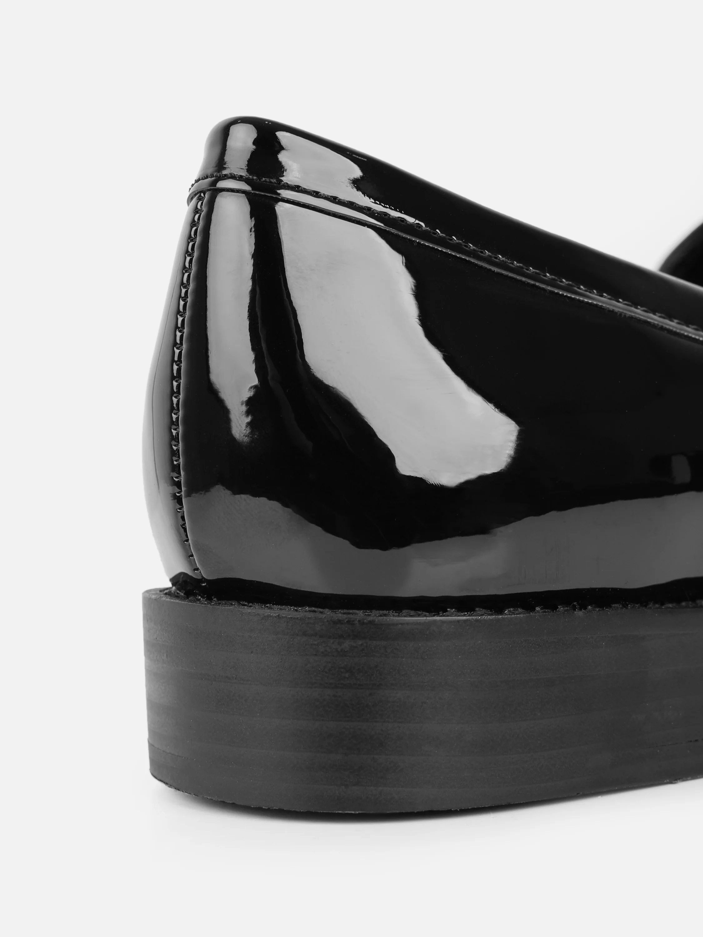 Shreya Black Patent Penny Loafers - Image 3