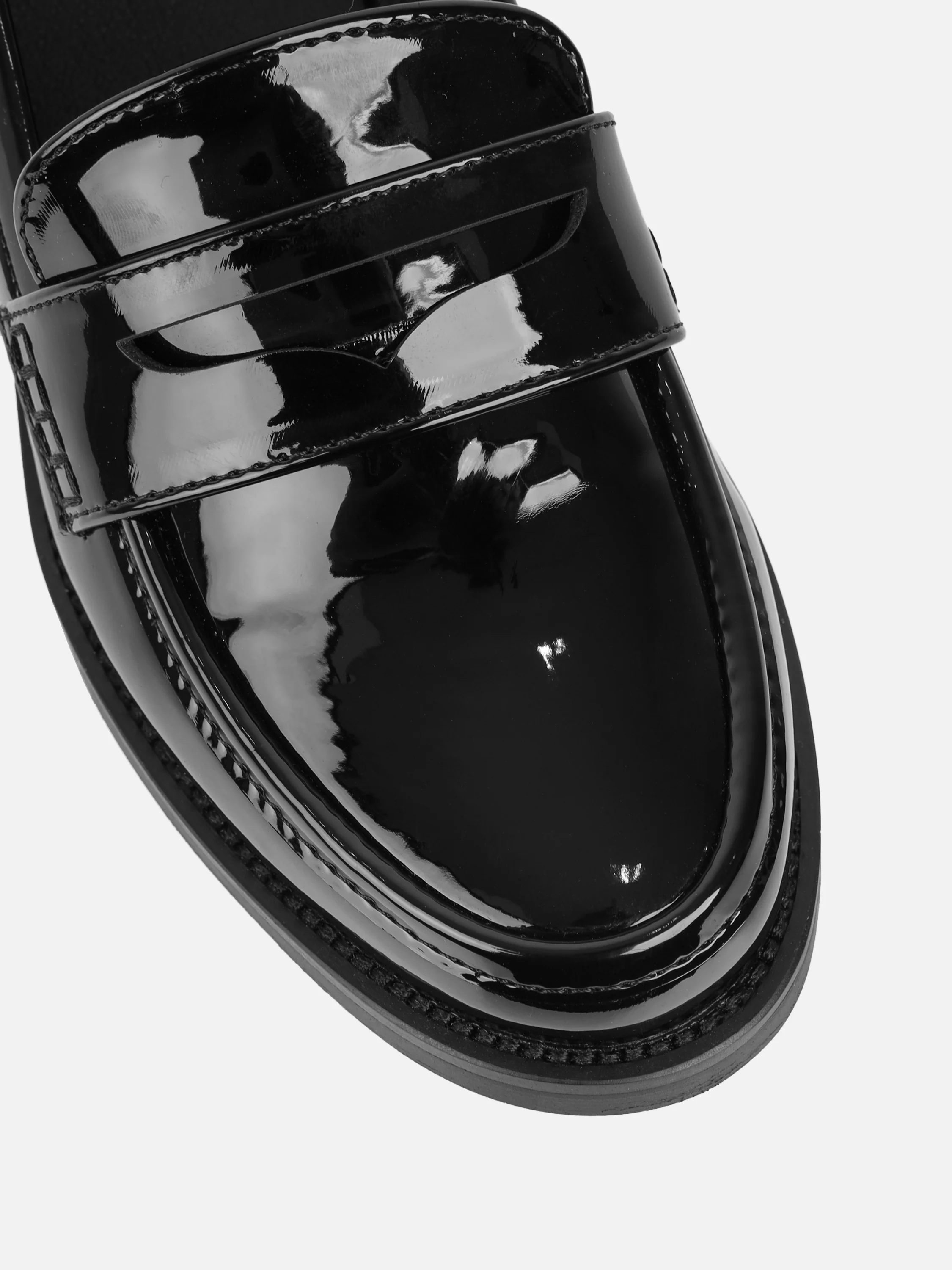 Shreya Black Patent Penny Loafers - Image 4