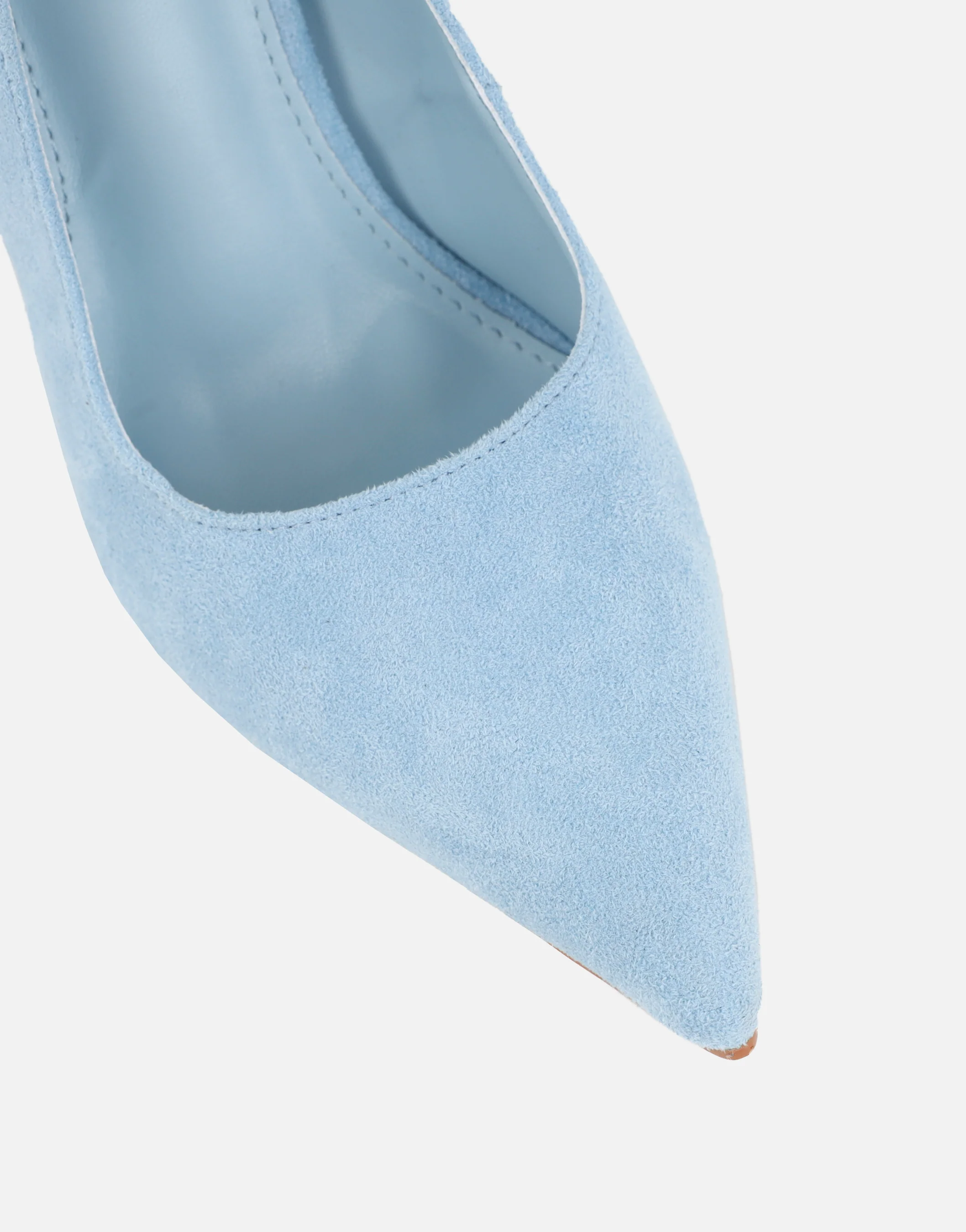 Sid Light Blue Suede Court Shoes - Image 4