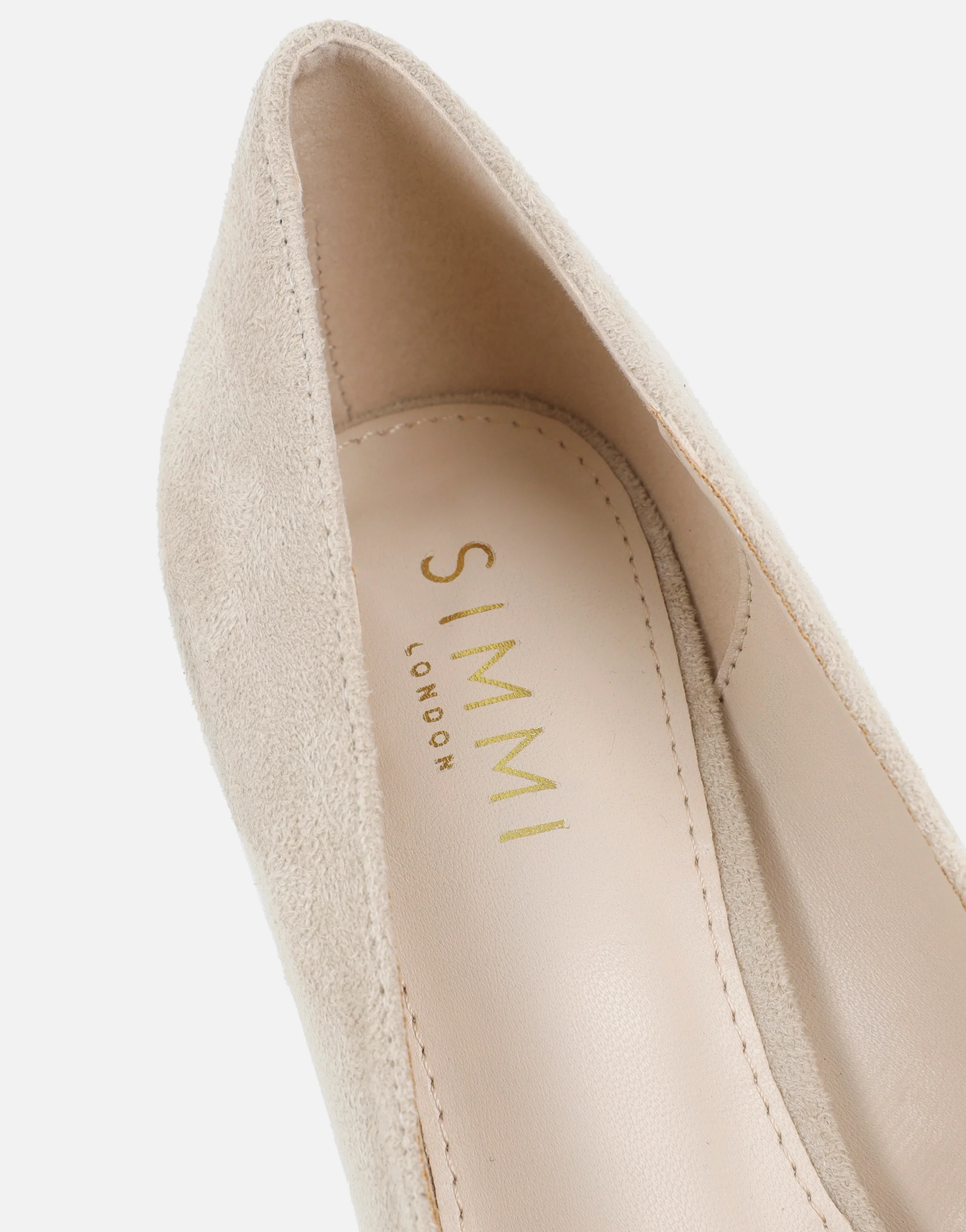 Sid Oatmeal Suede Court Shoes - Image 3
