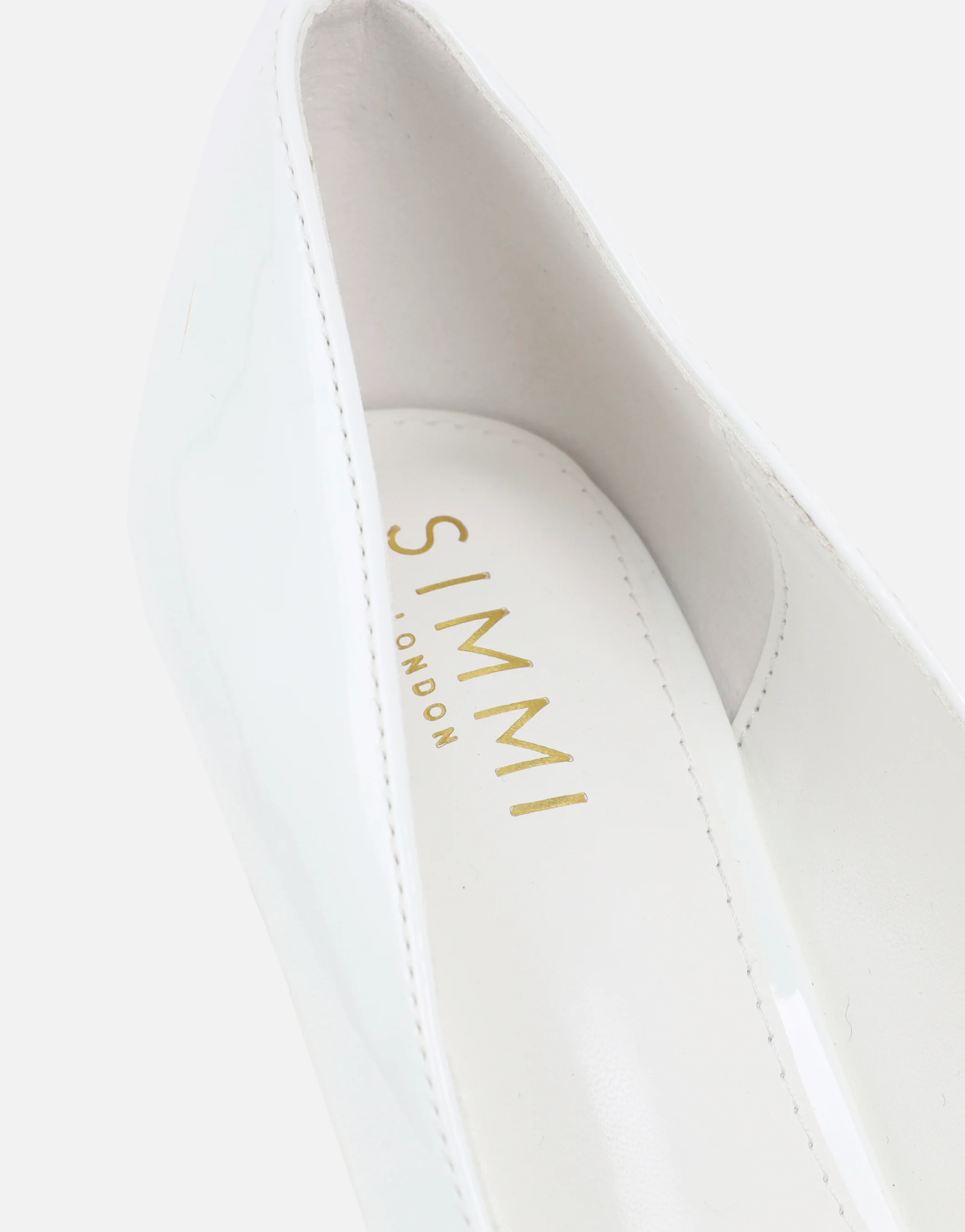 Sid White Patent Court Shoes - Image 3
