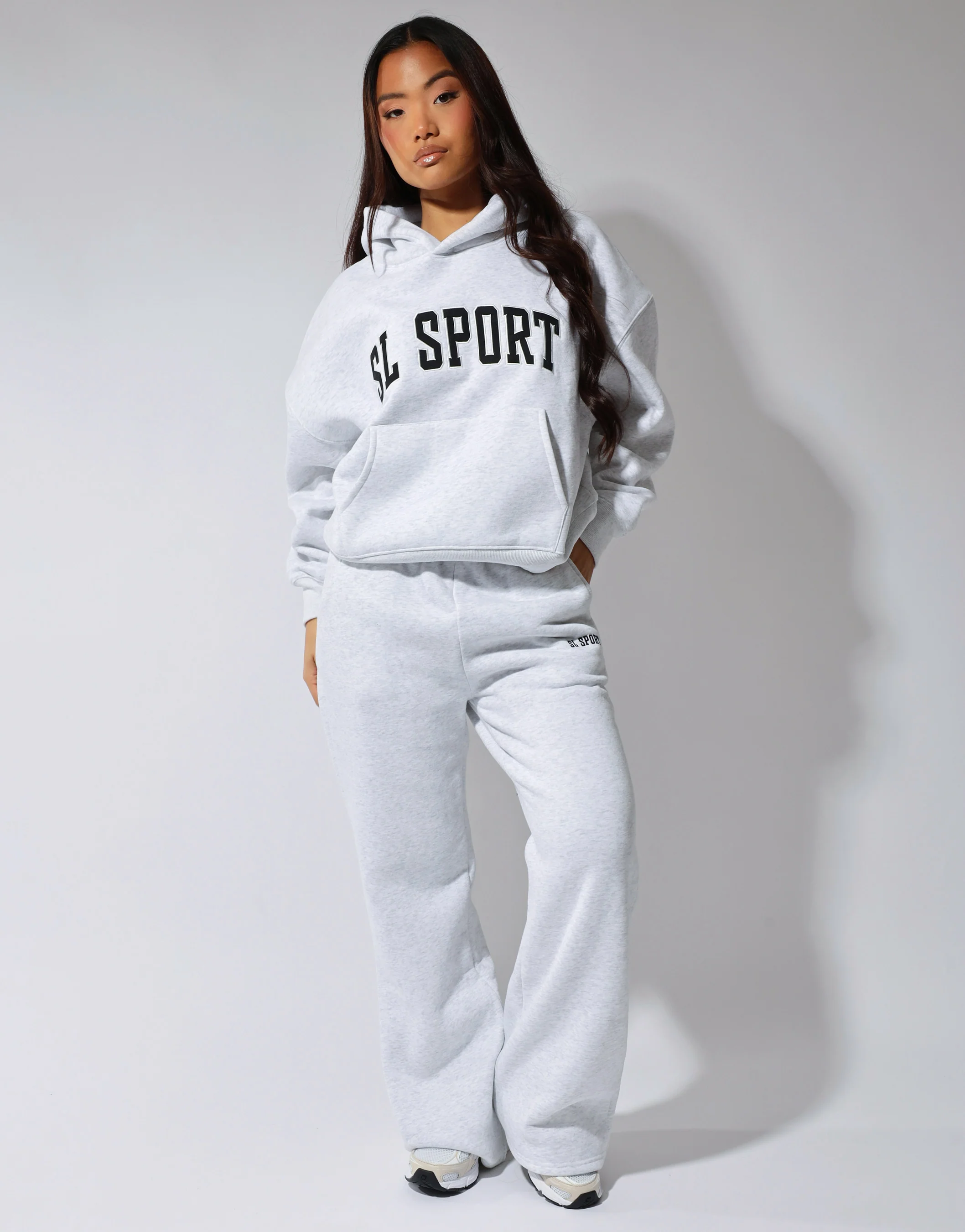 Colby Simmi Studios SL Sport Flared Joggers in pebble grey - Image 3