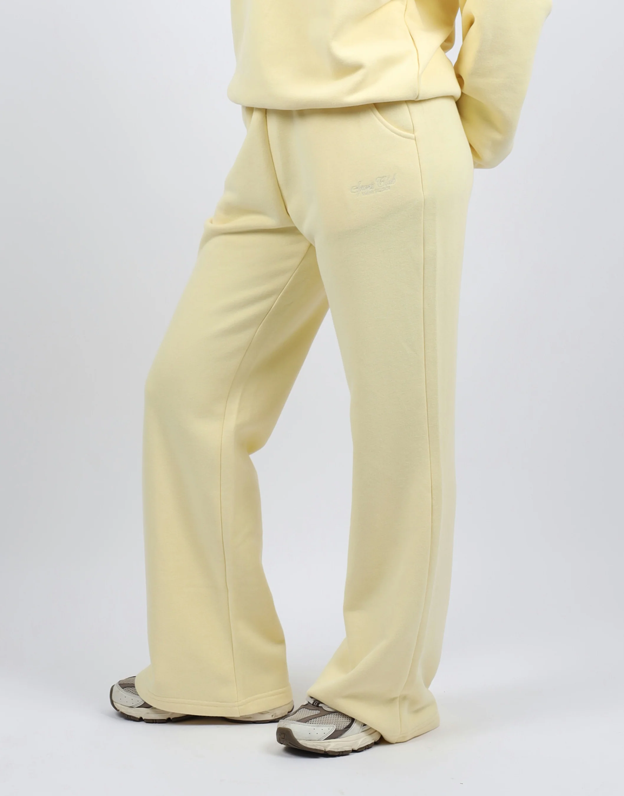 Sola Simmi Studios Embroidered Logo Joggers In Yellow - Image 3