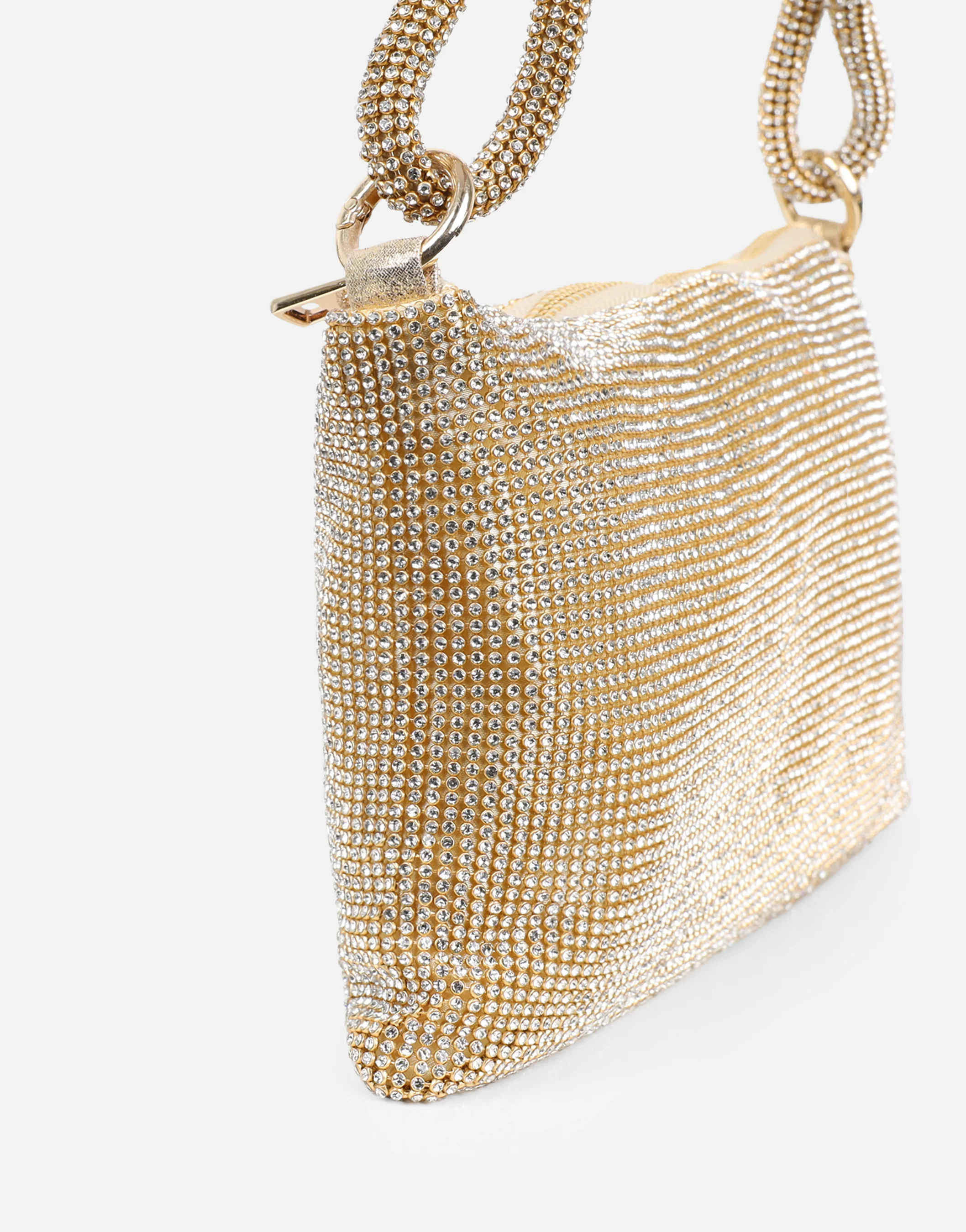 Talia Gold Diamante Shoulder Bag - Image 4