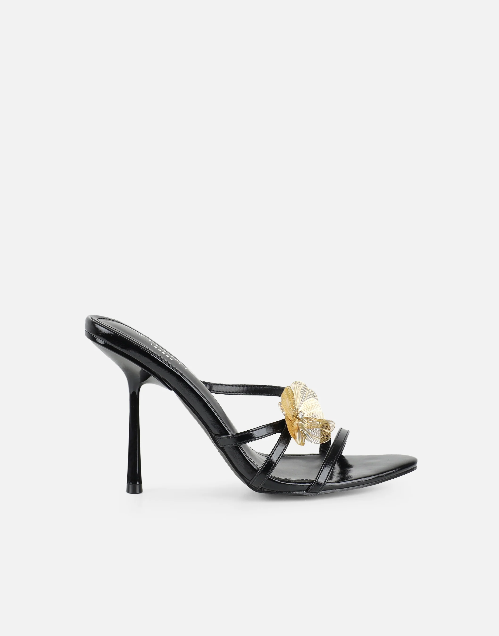 Tandy Black Flower Detail Mules - Image 2