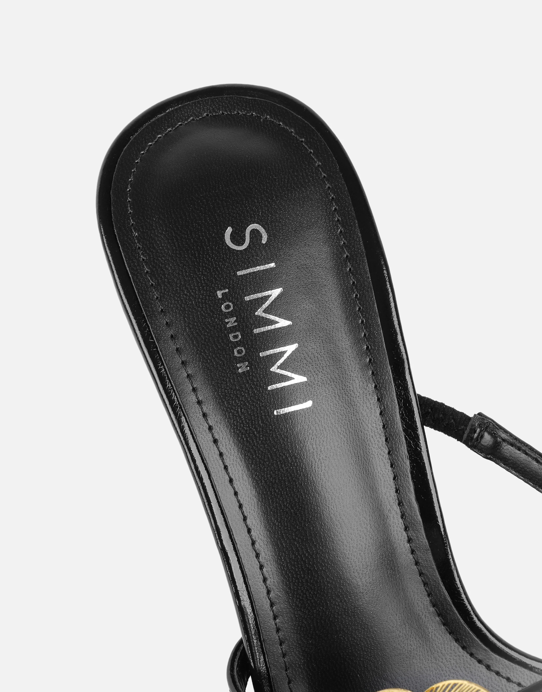 Tandy Black Flower Detail Mules - Image 3