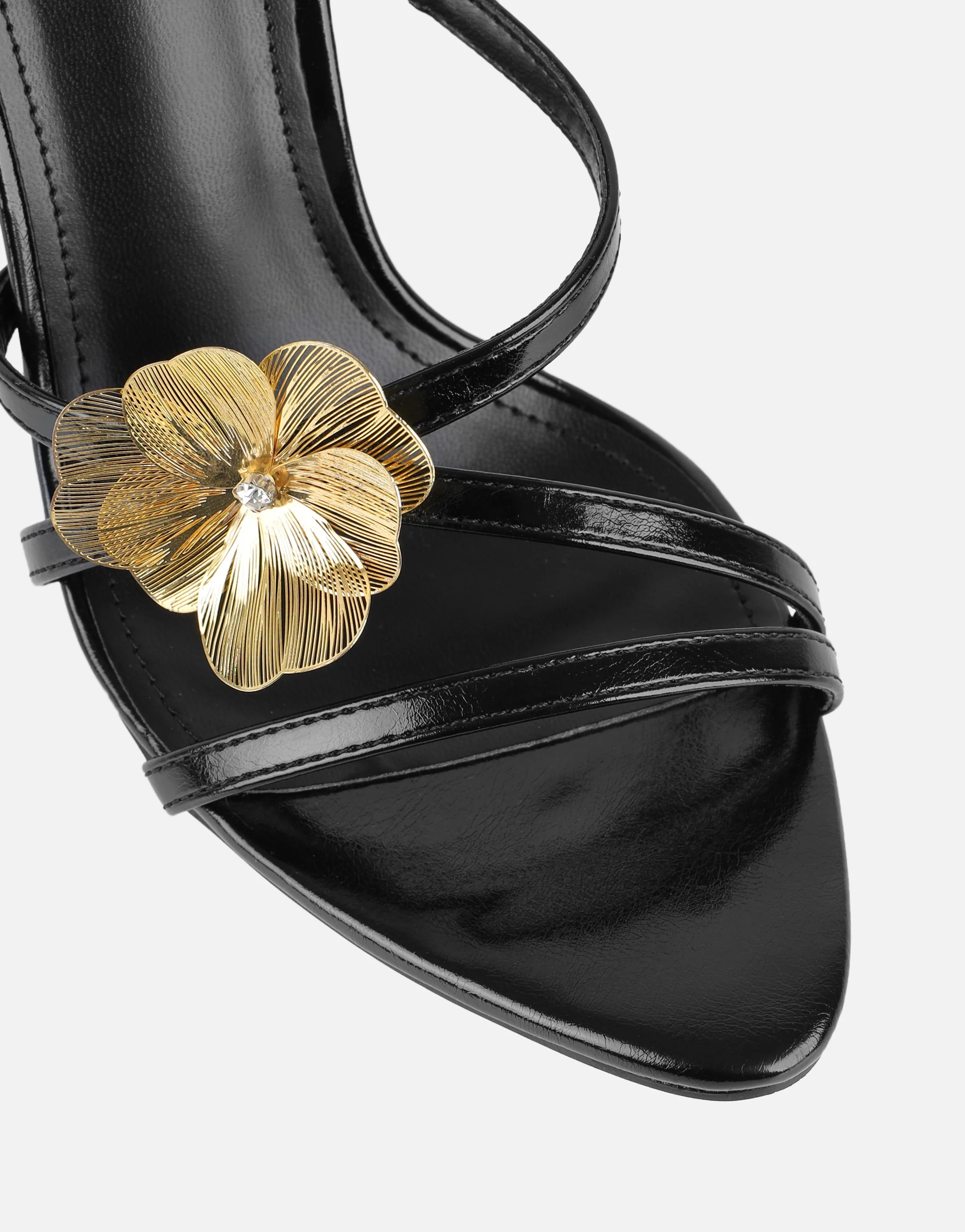 Tandy Black Flower Detail Mules - Image 4