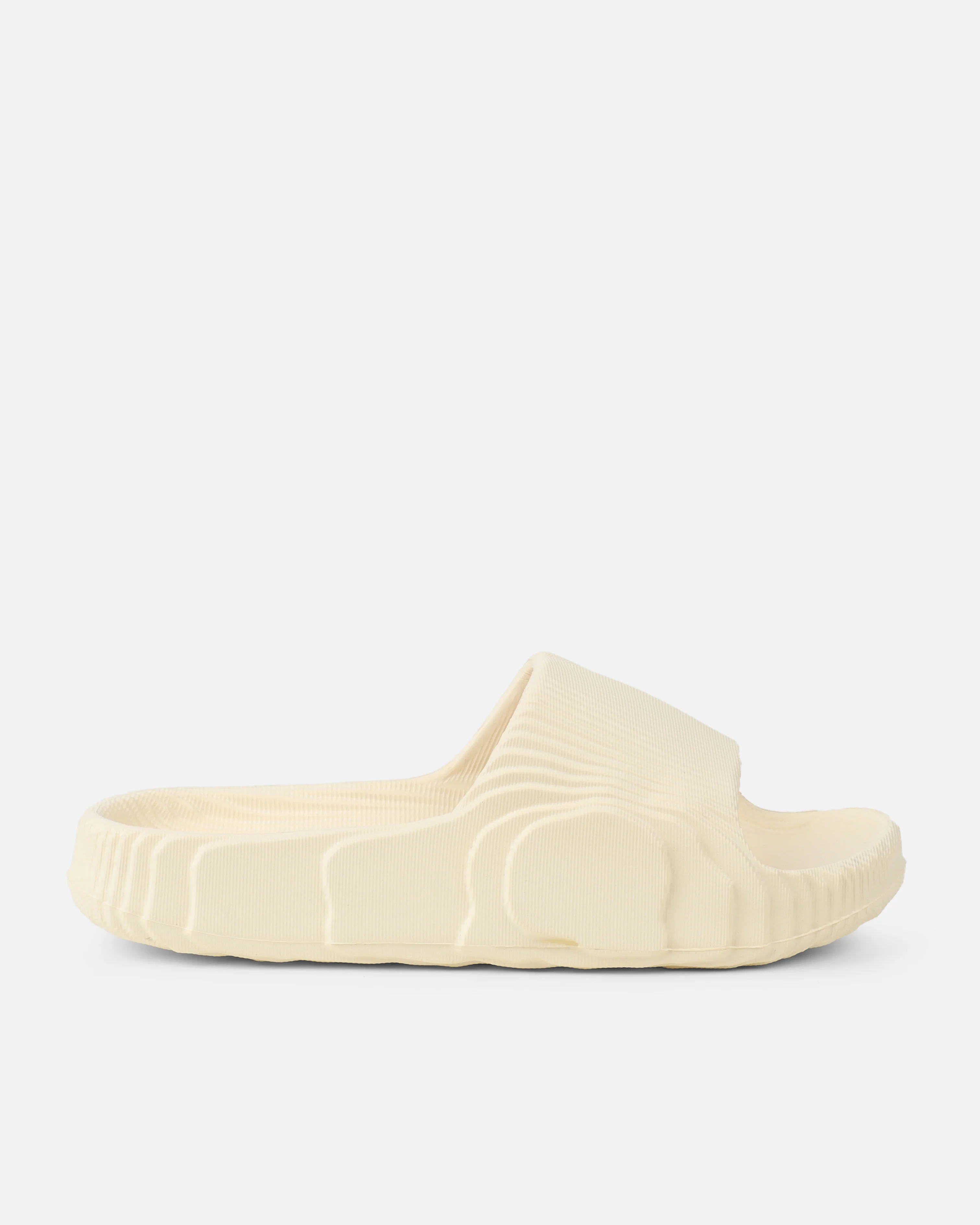 Tazia Cream Textured Moulded Flat Slides - Image 2