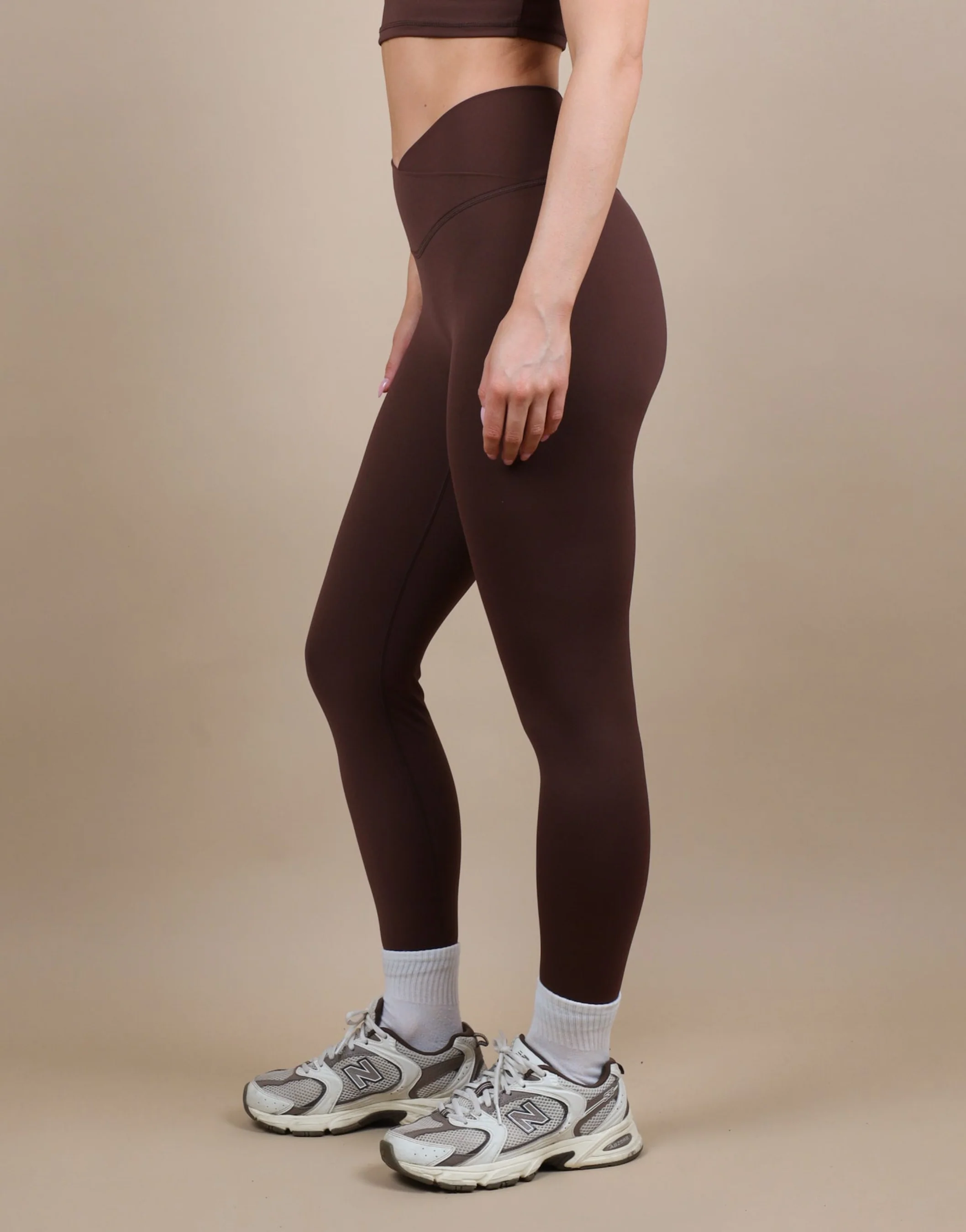 Blake V Front Leggings in Brown - Image 3