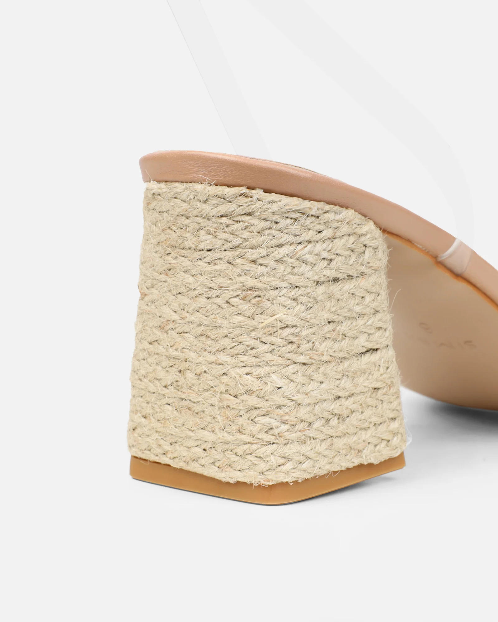 Thames Clear Nude Espadrille Block Heeled Sandals - Image 3