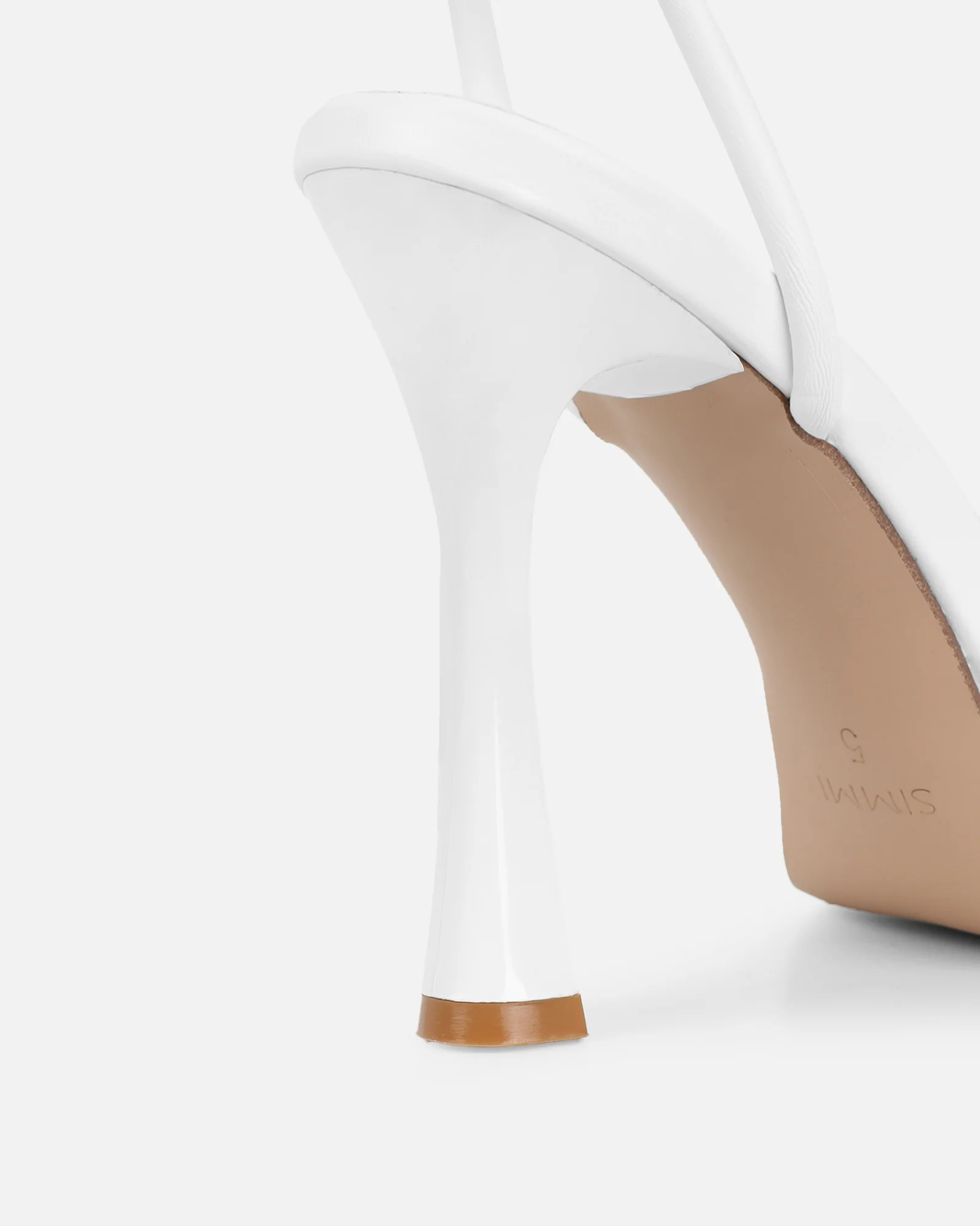 Toff White Mini Platform Heeled Sandals - Image 3