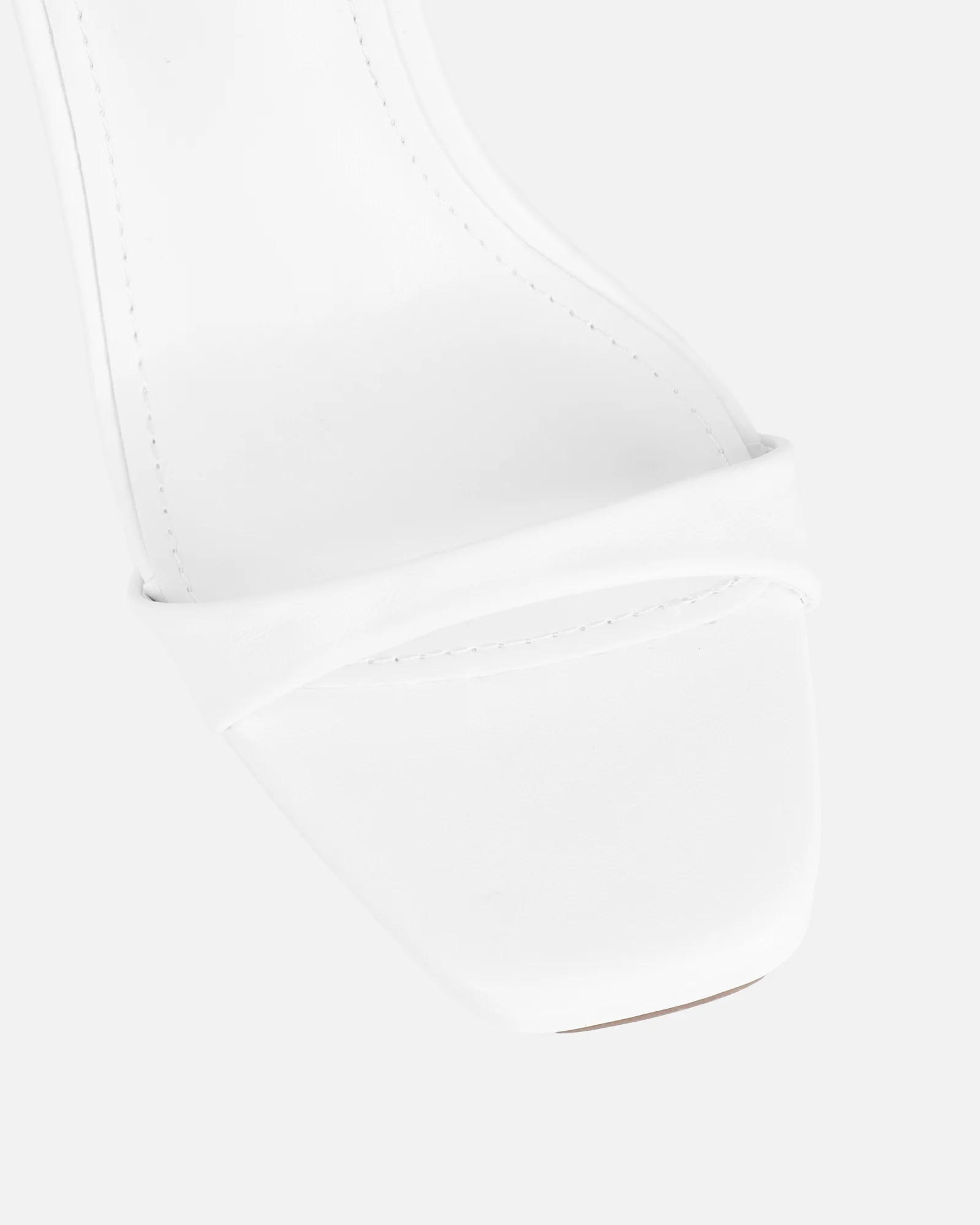 Toff White Mini Platform Heeled Sandals - Image 4
