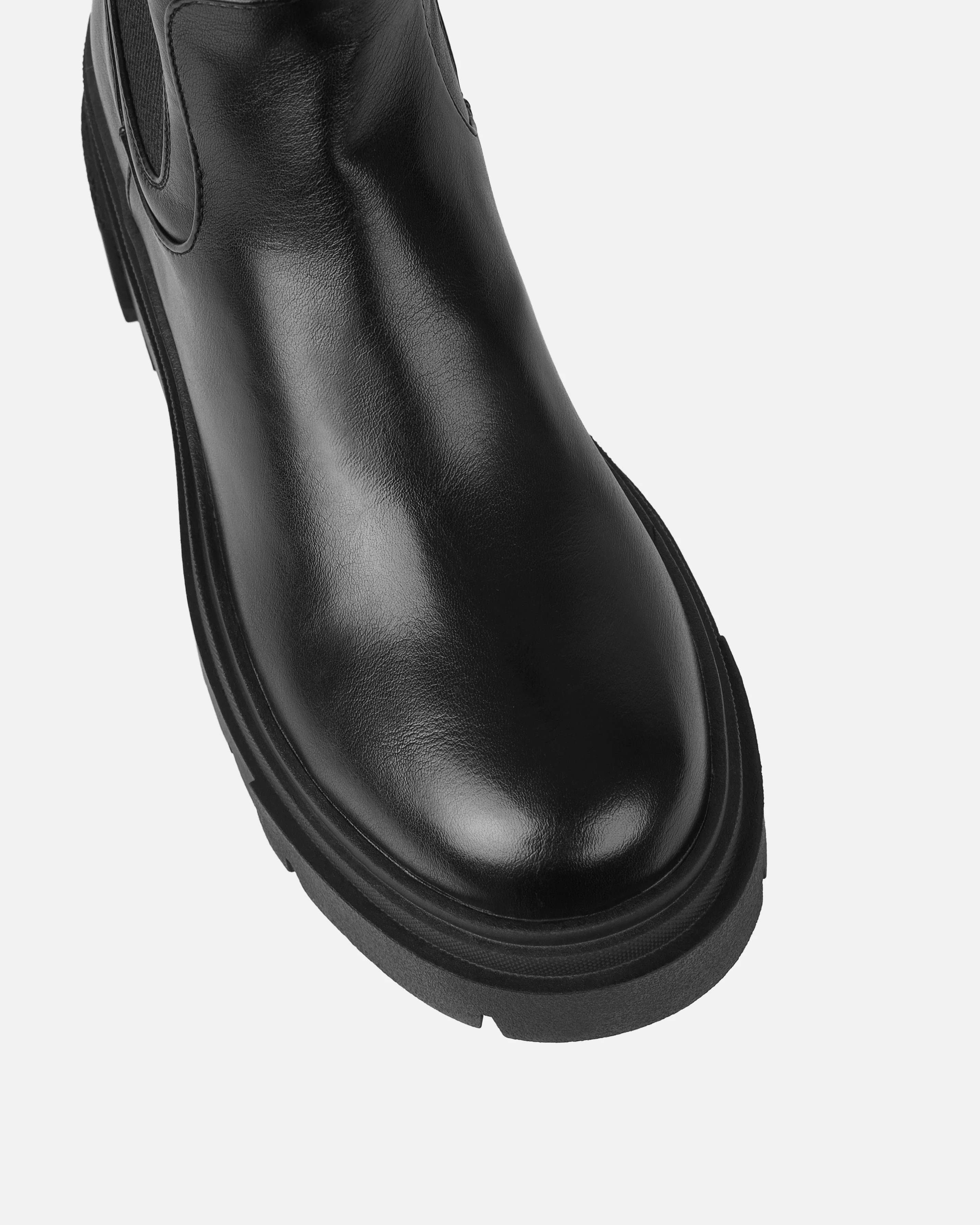 Tommo Black Flat Chunky Knee High Boots - Image 4