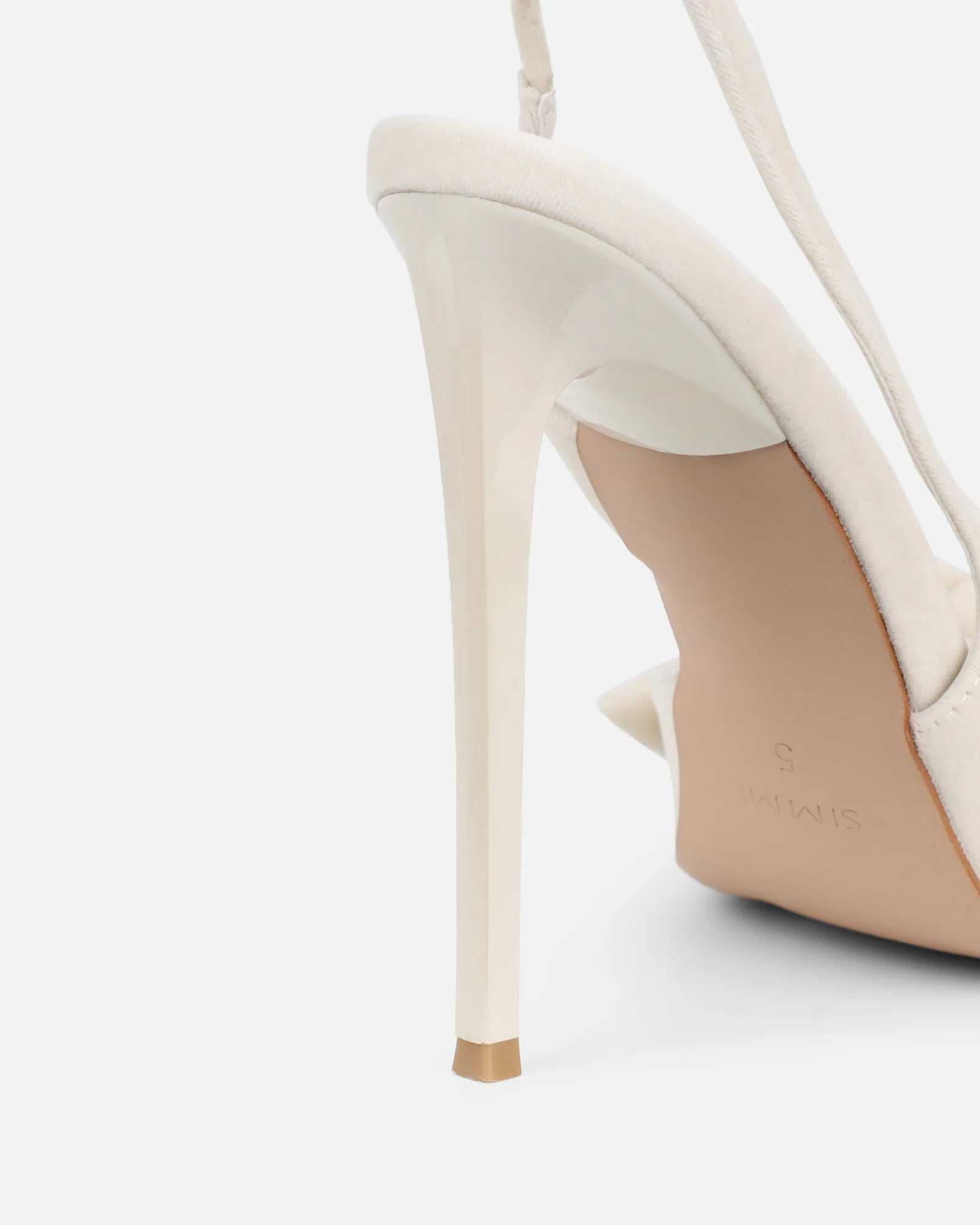 Toppaz Cream Velvet Bow Heeled Sandals - Image 3