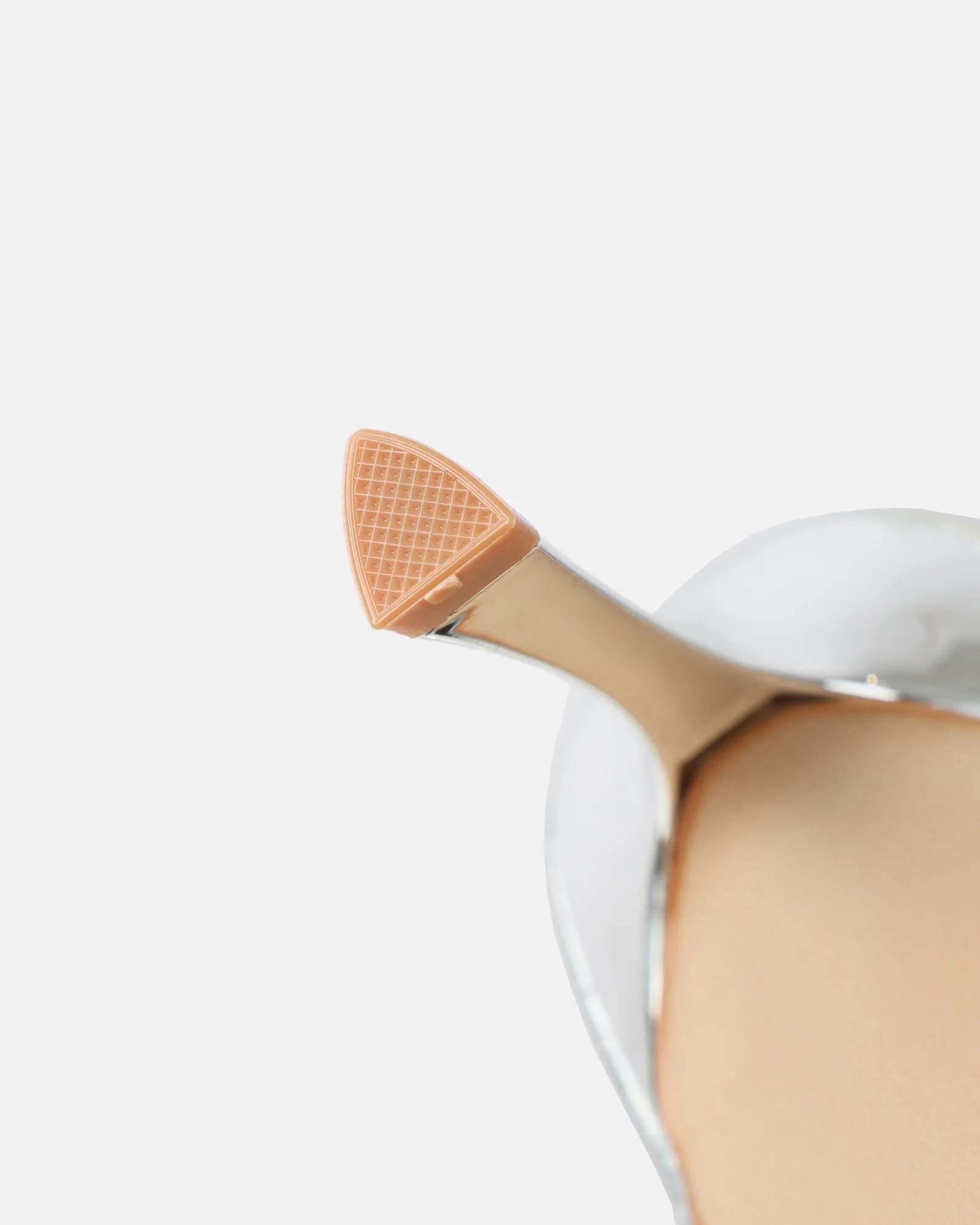 Trace Silver Metallic Diamante Ballet Heels - Image 3