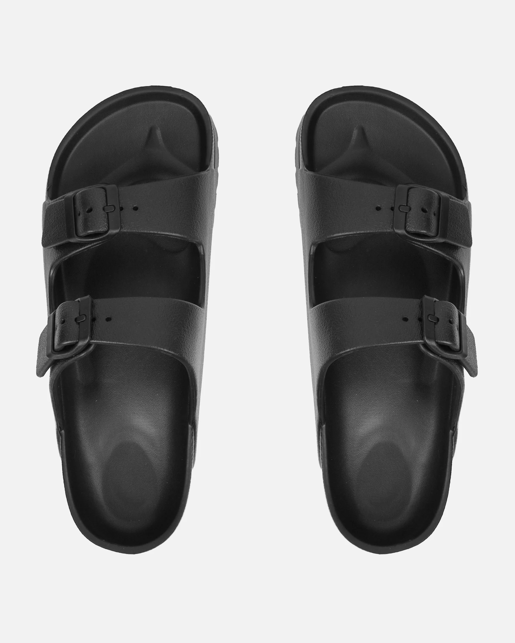 Tropix Black Double Strap Slide Sandals - Image 3