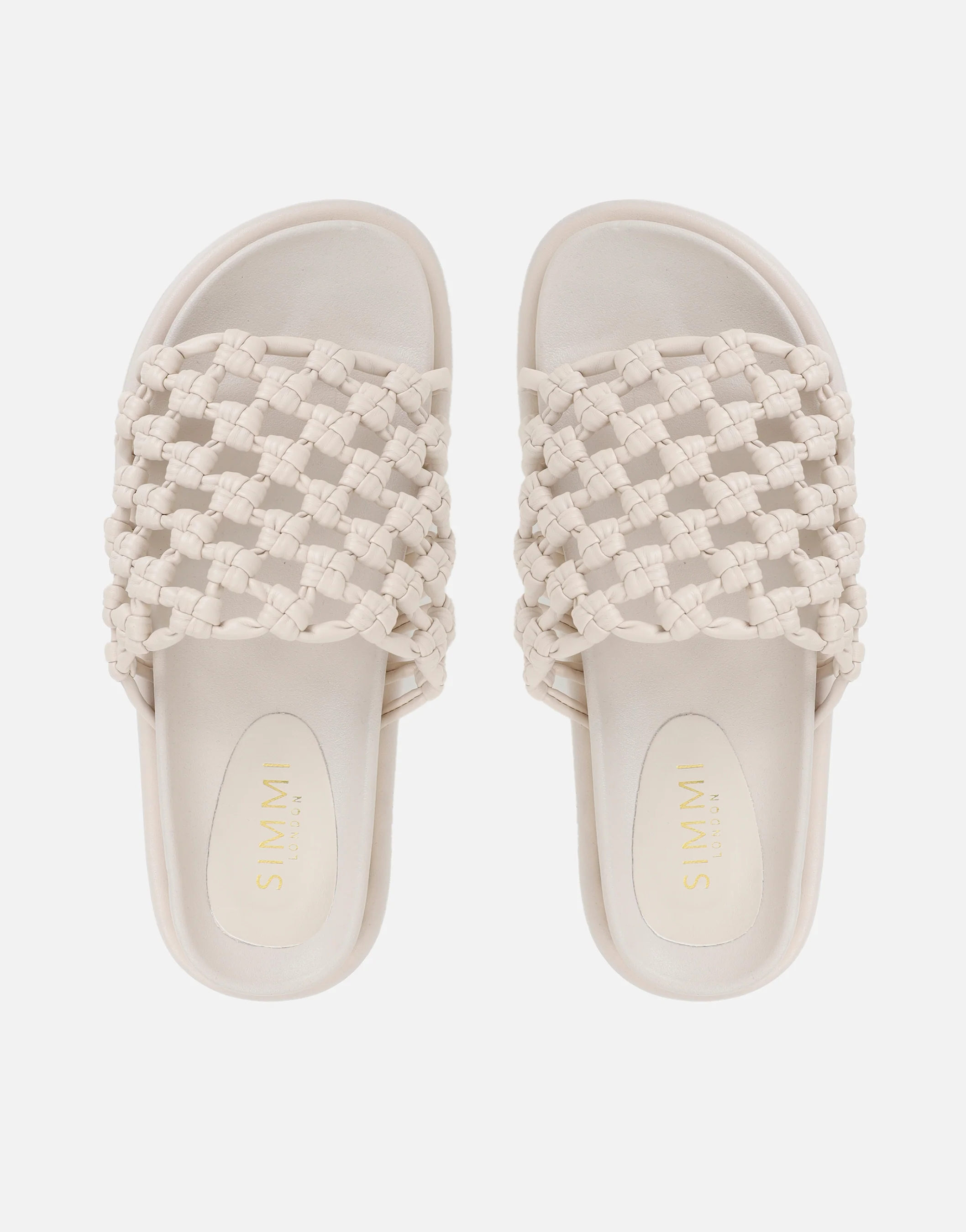 Vanya Stone Woven Mesh Chunky Flats - Image 3