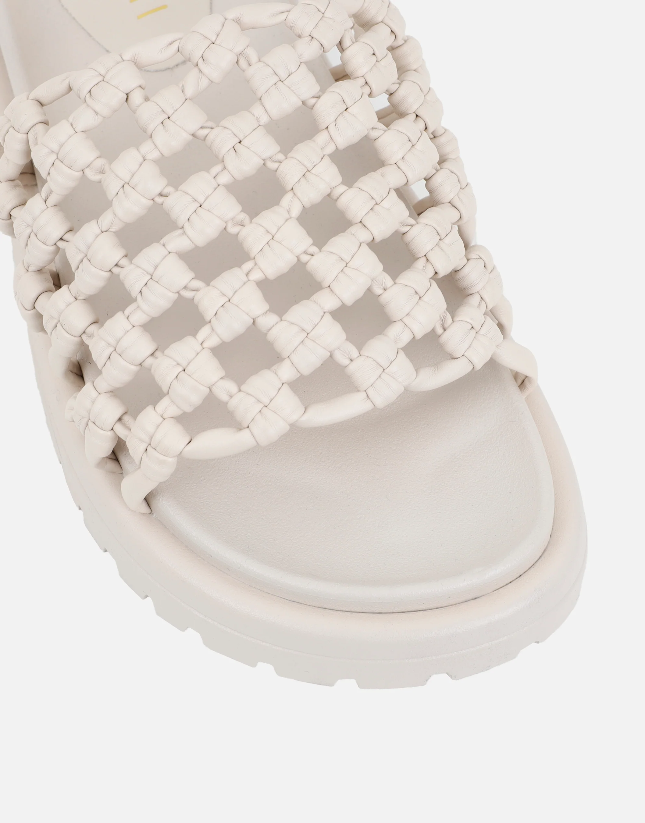 Vanya Stone Woven Mesh Chunky Flats - Image 4