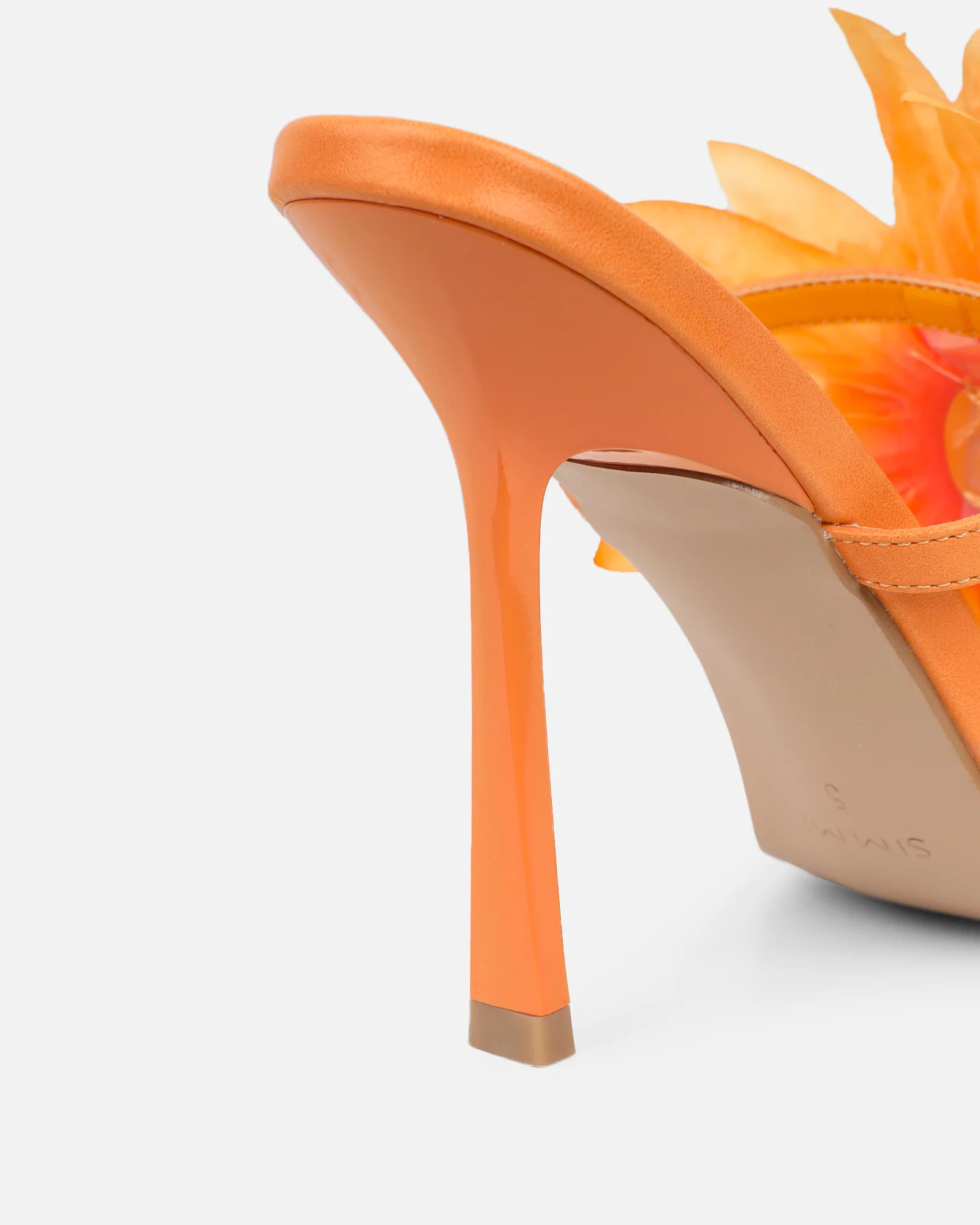 Vaughan Orange Flower Detail Mules - Image 3