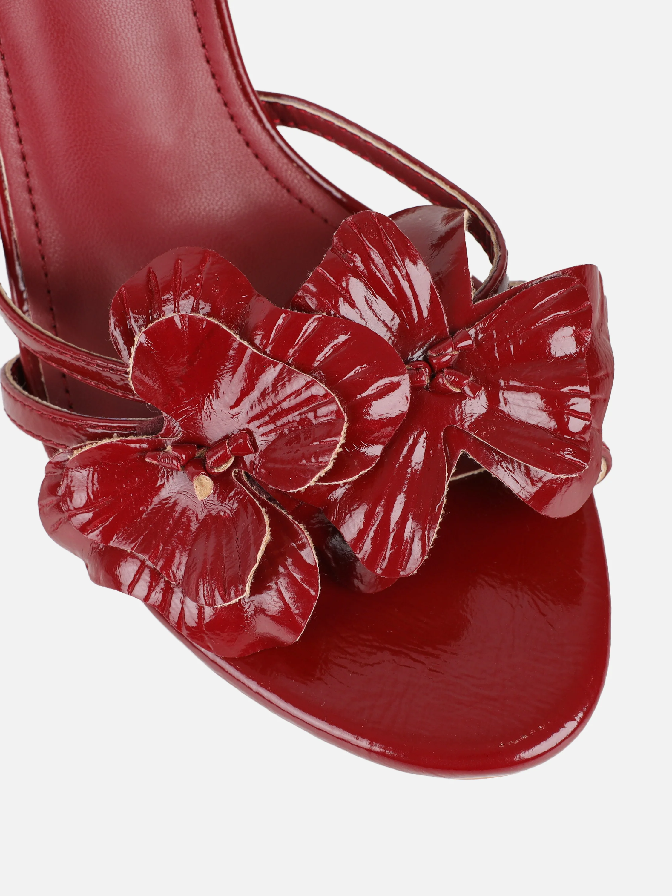 Vera Red Flower Detail Mules - Image 4