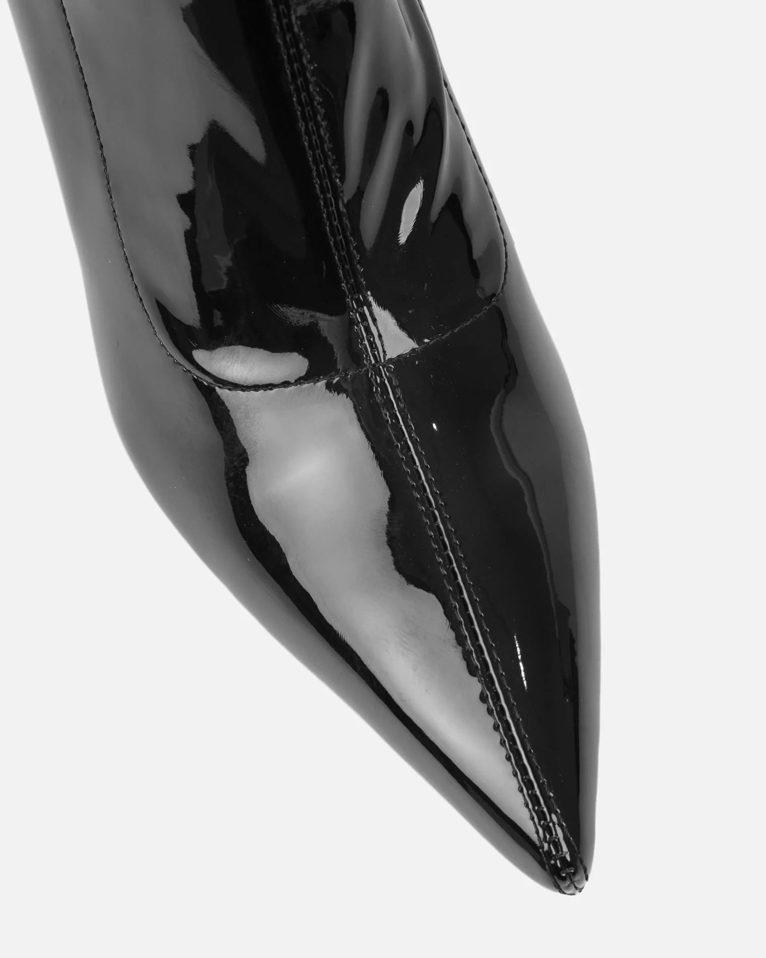 Vermont Black Patent Stretch Over The Knee Boots - Image 4