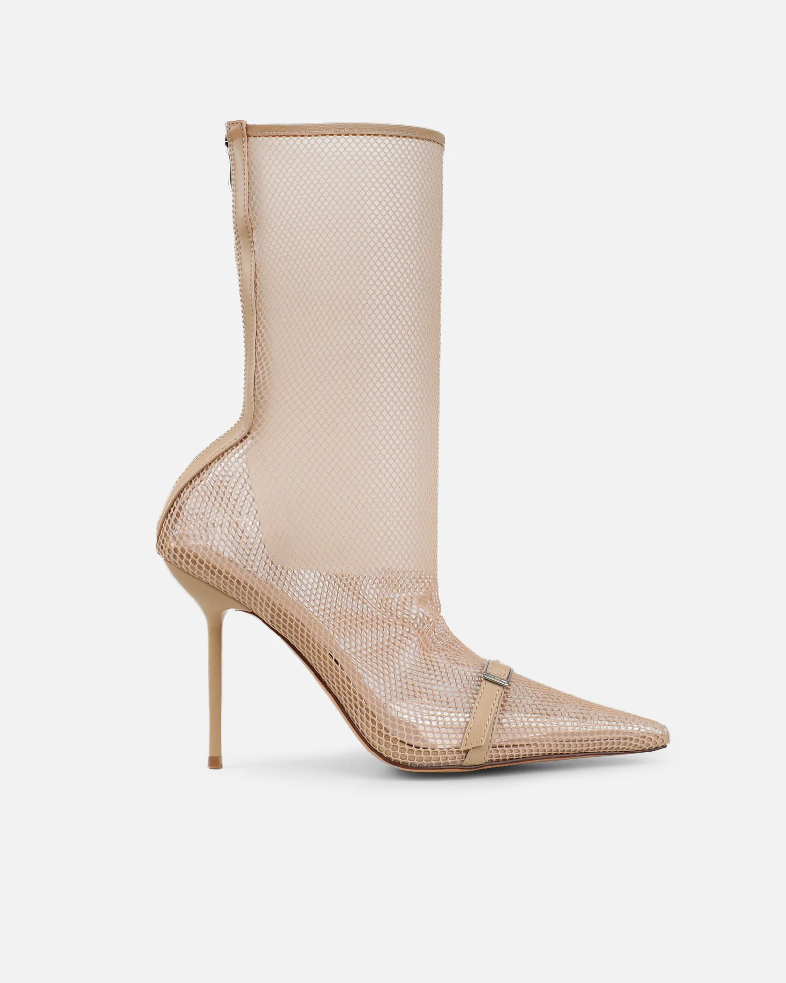 Veronika Nude Mesh Heeled Sandals - Image 2