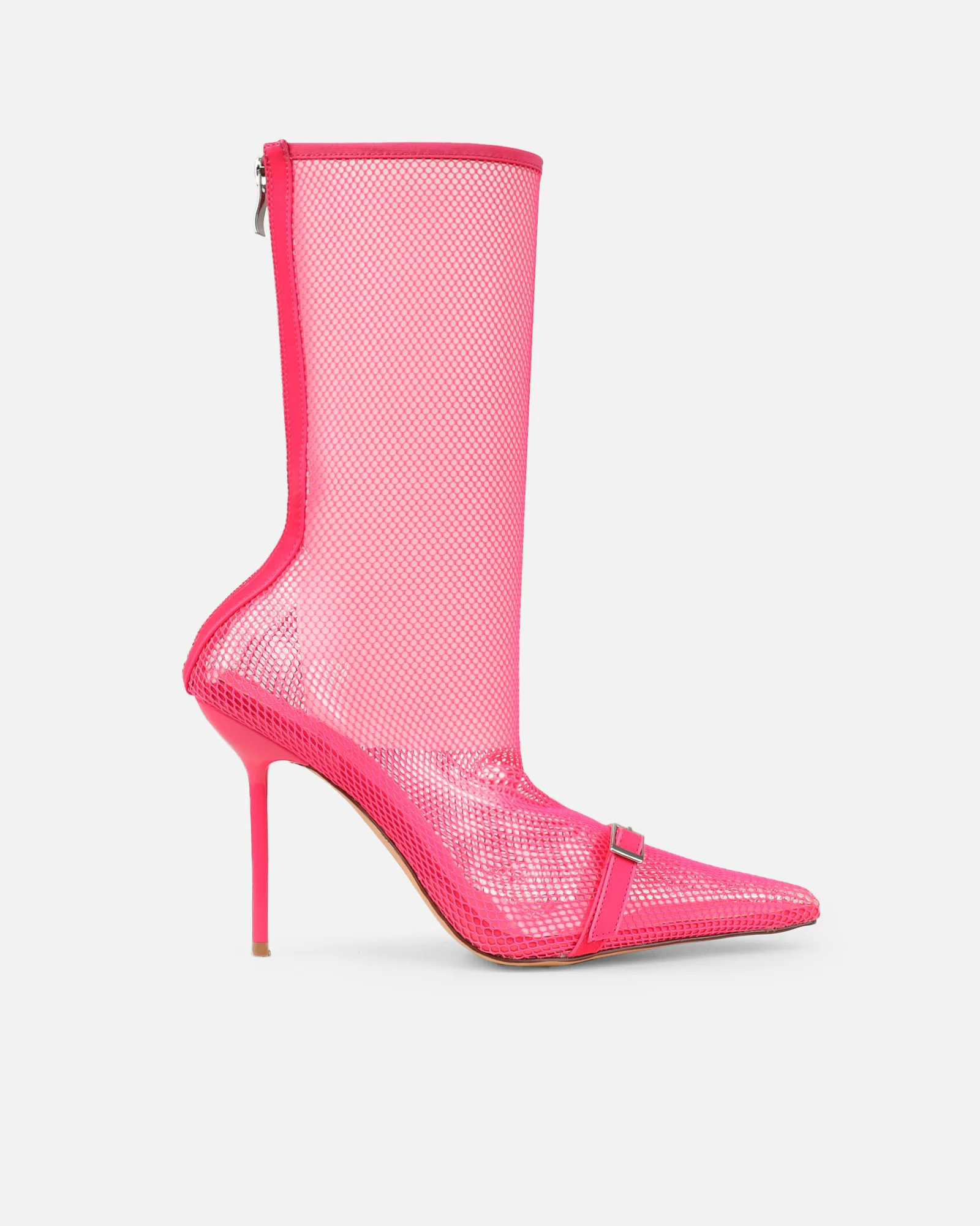 Veronika Pink Mesh Heeled Sandals - Image 2