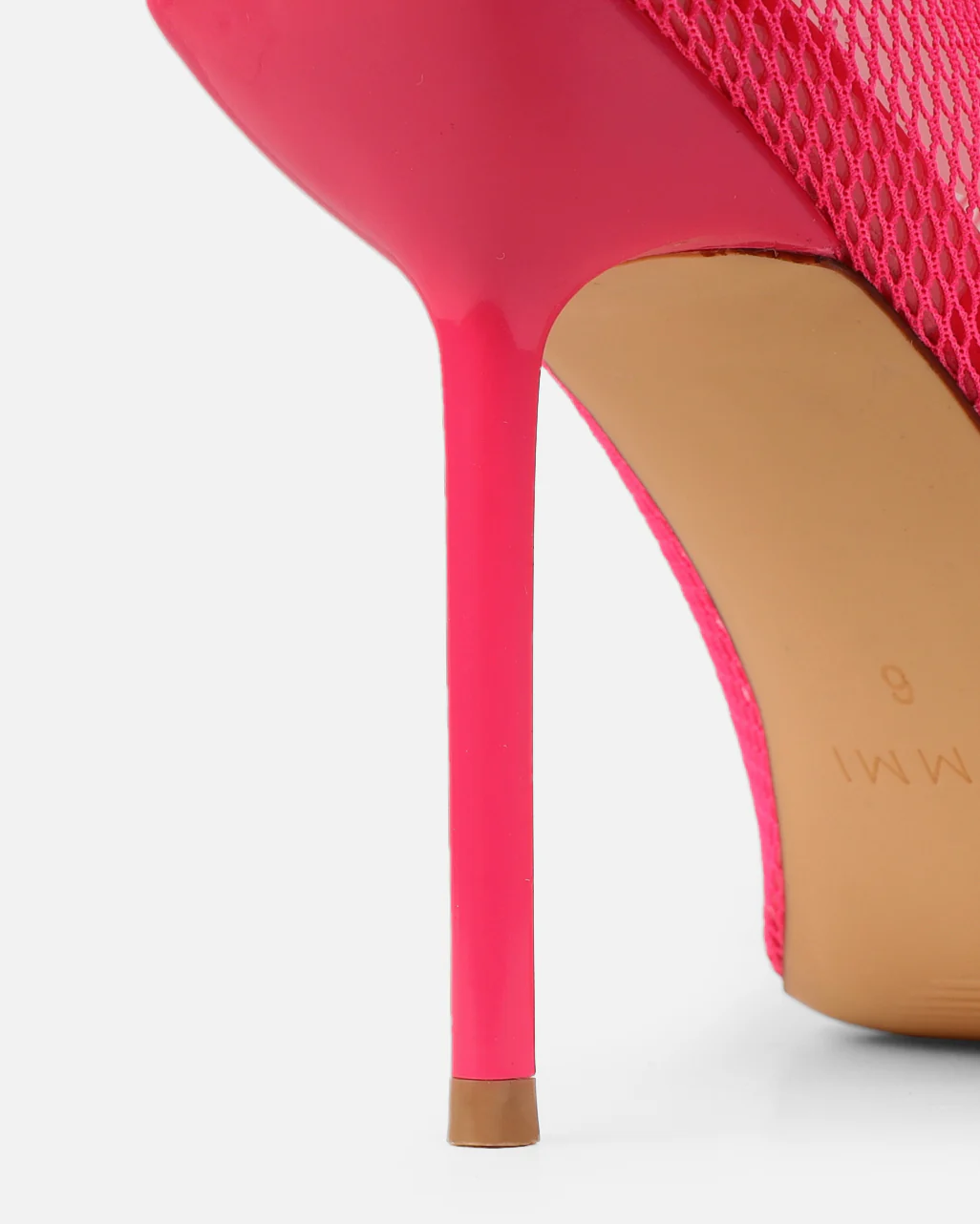 Veronika Pink Mesh Heeled Sandals - Image 3