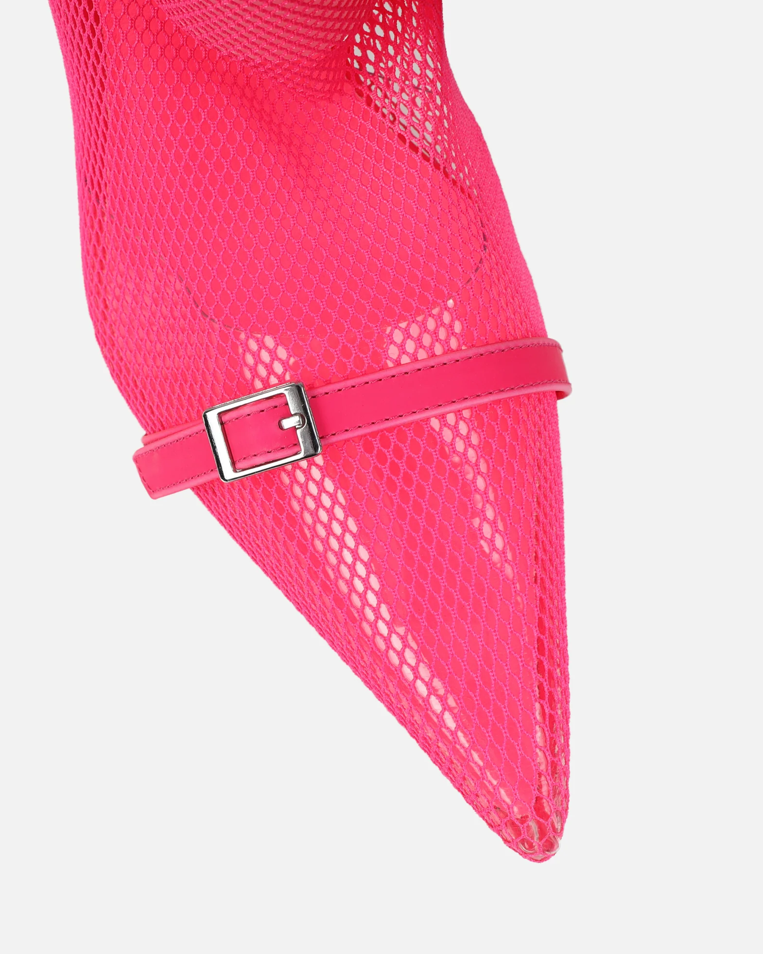 Veronika Pink Mesh Heeled Sandals - Image 4