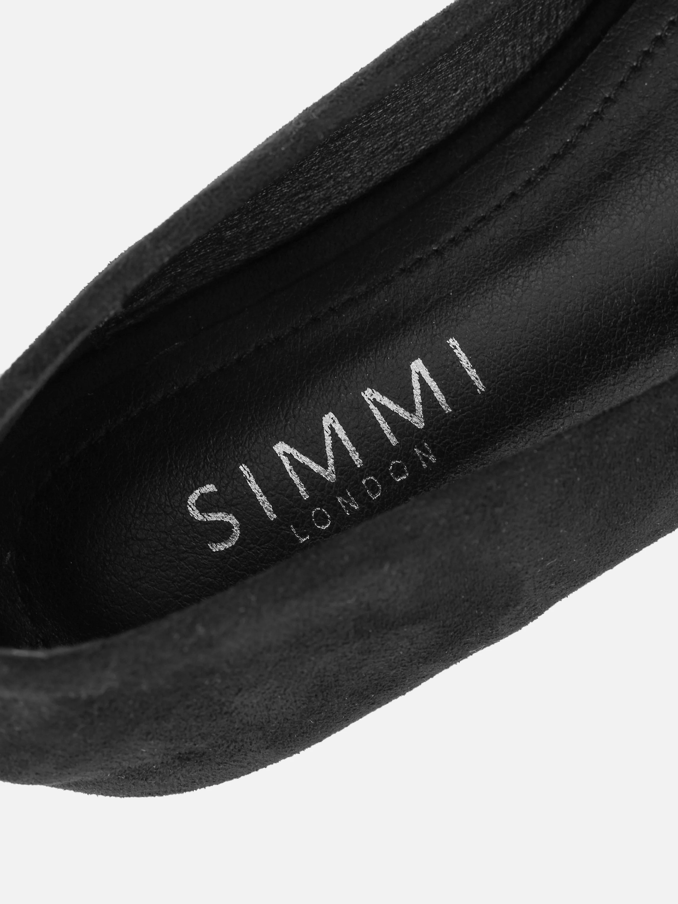 Viktoria Black Suede Ballerina Flats - Image 3
