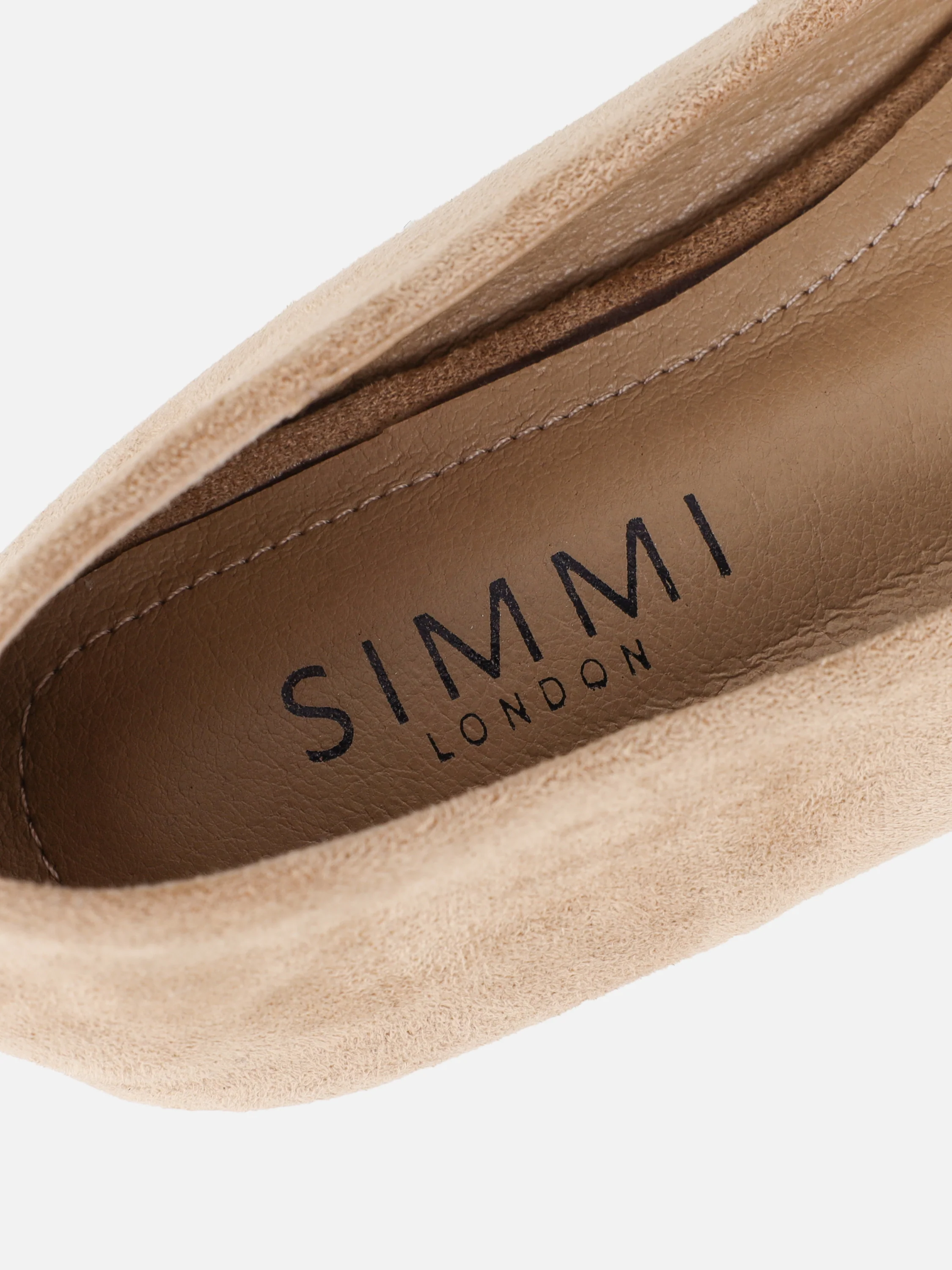 Viktoria Taupe Suede Ballerina Flats - Image 3