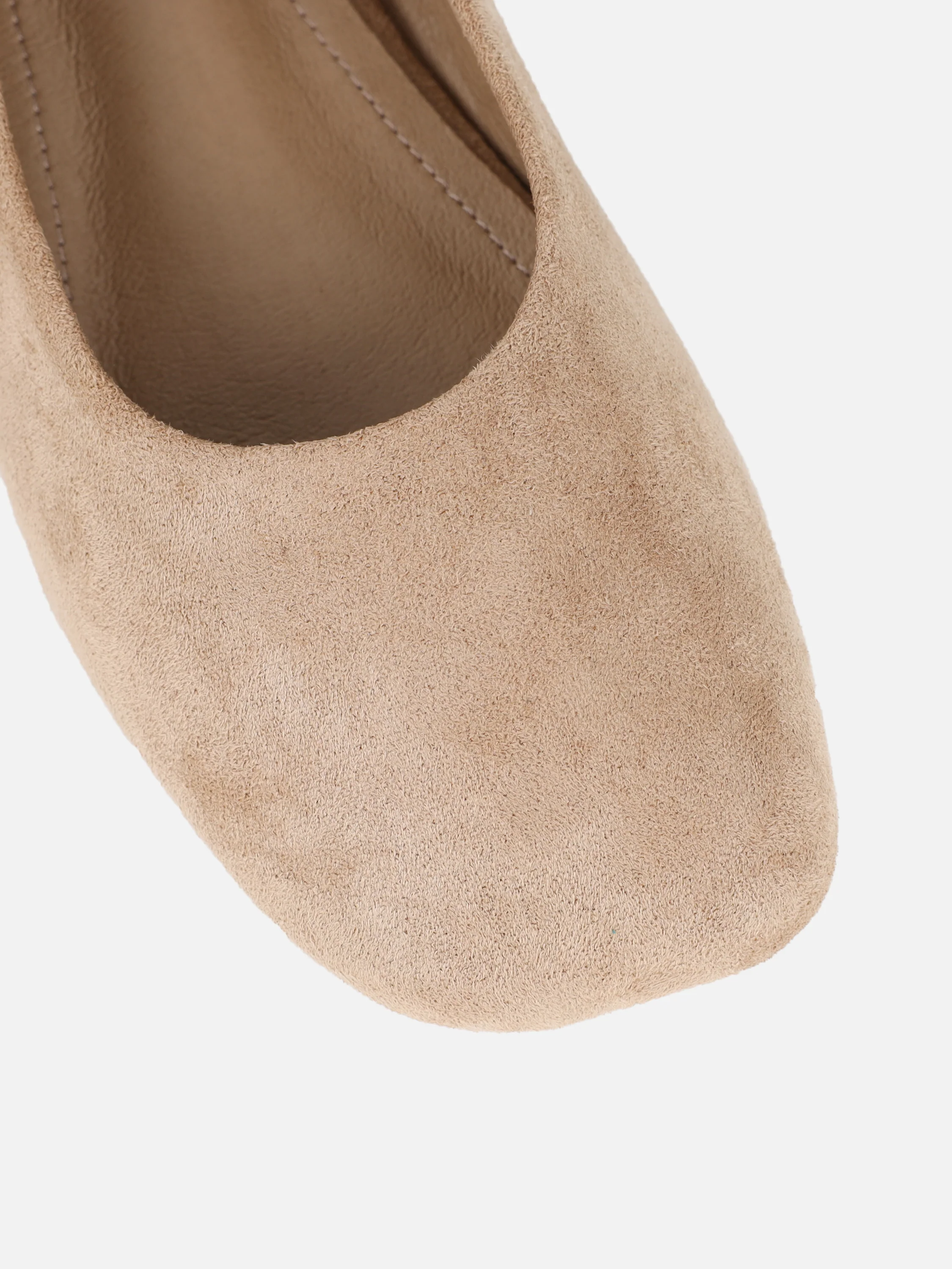 Viktoria Taupe Suede Ballerina Flats - Image 4