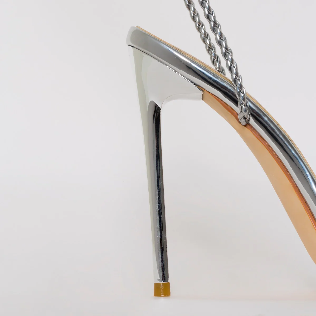 Welma Silver Lace Up Stiletto Heels - Image 5
