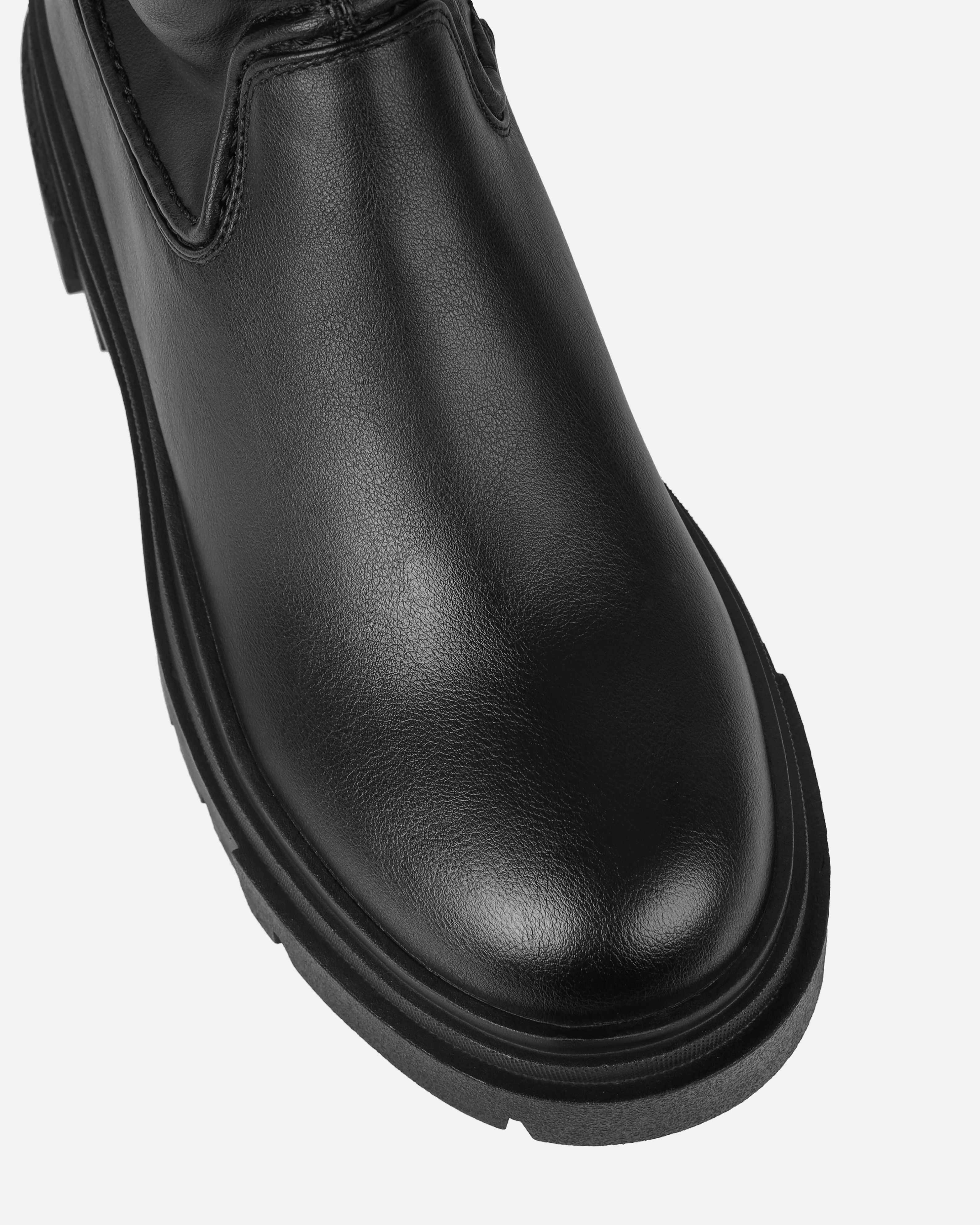 Wezley Black Flat Over The Knee Thigh High Boots - Image 4