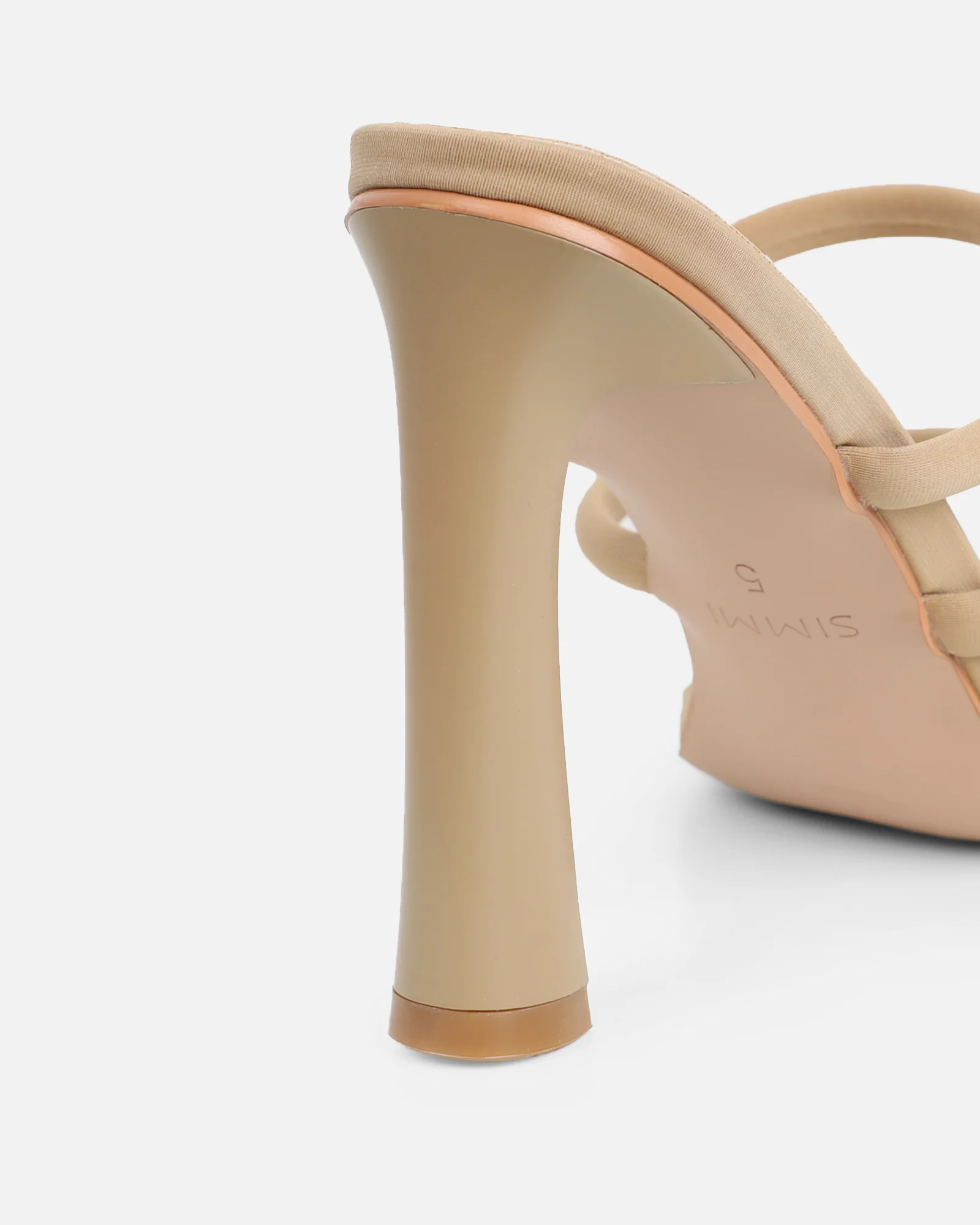 Wosha Nude Lycra Mules - Image 3