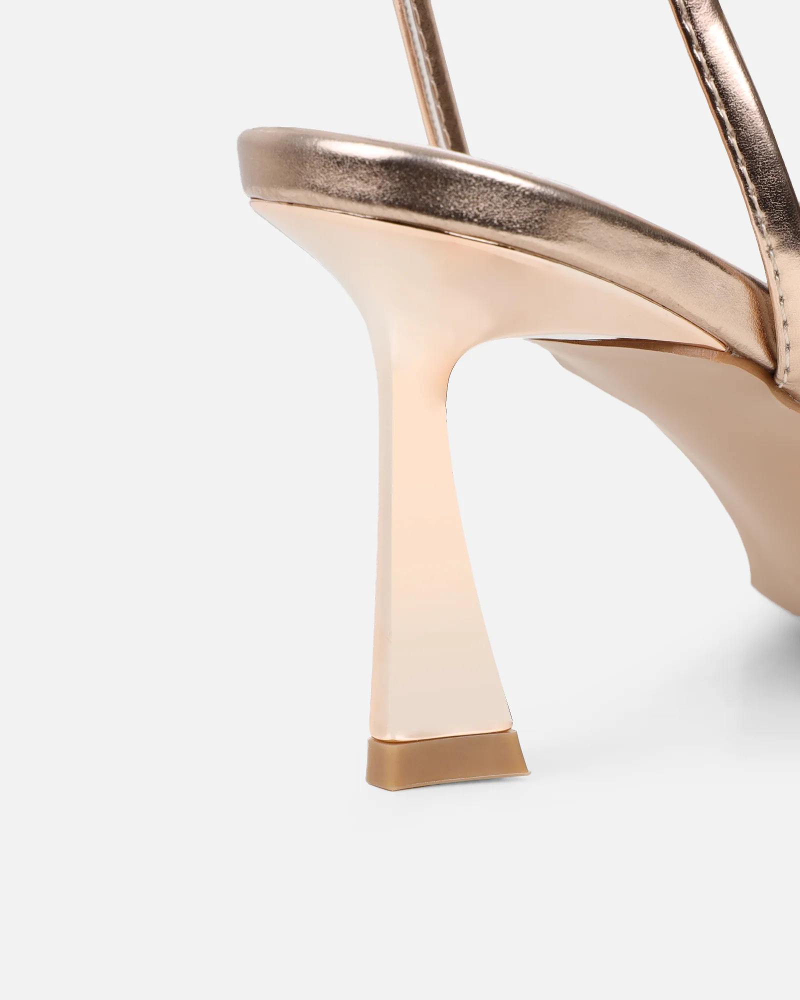 Yesmina Rose Gold Metallic Heeled Sandals - Image 3