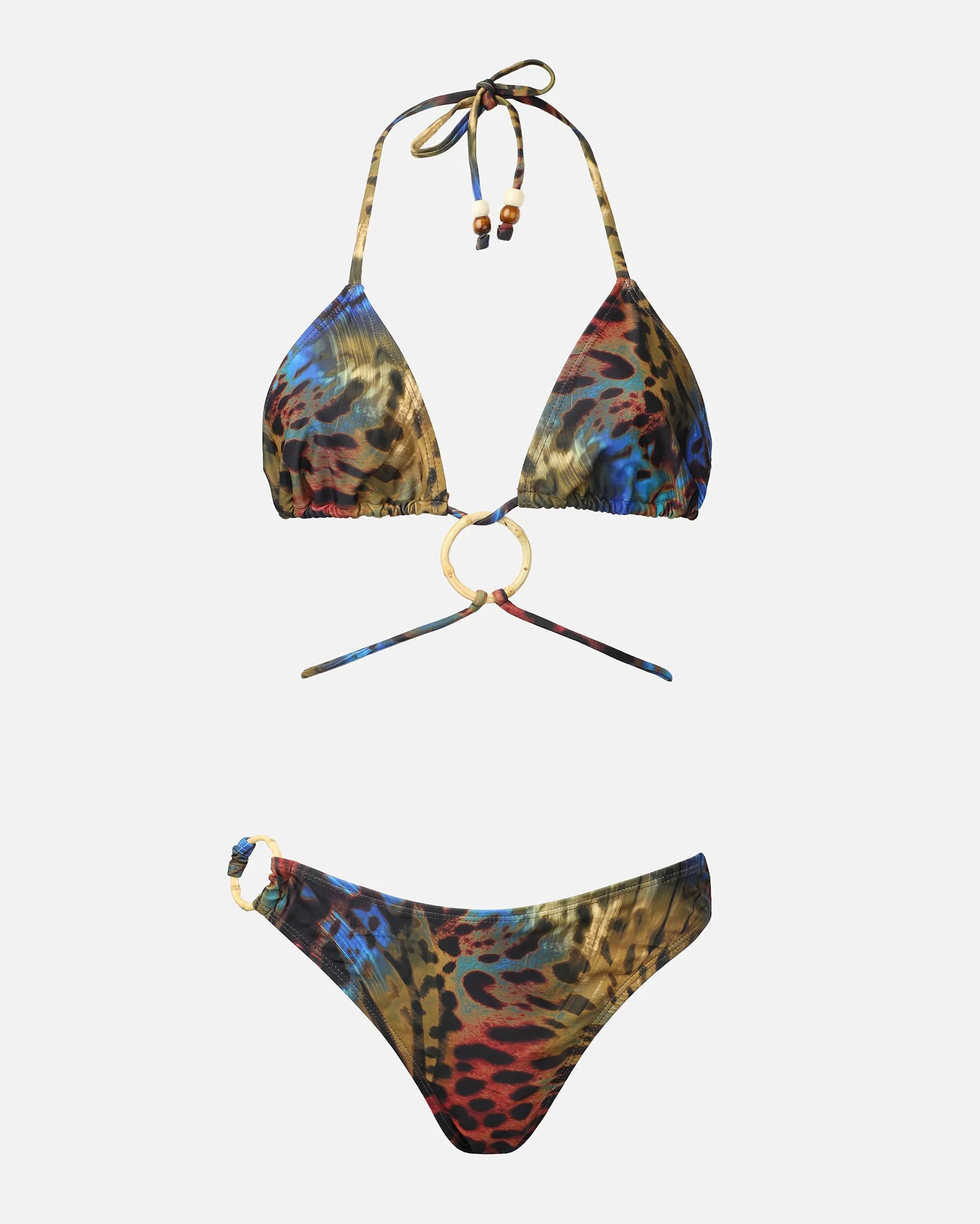 Yuma Butterfly Print Bamboo Trim Bikini Set - Image 5