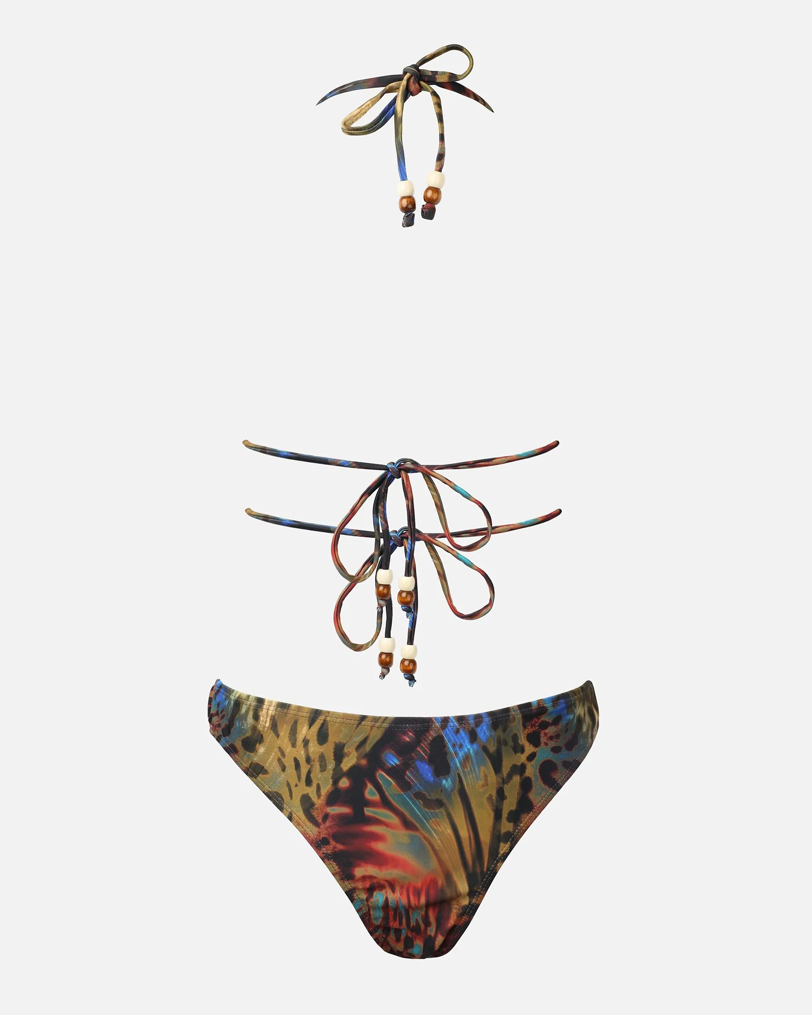 Yuma Butterfly Print Bamboo Trim Bikini Set - Image 6