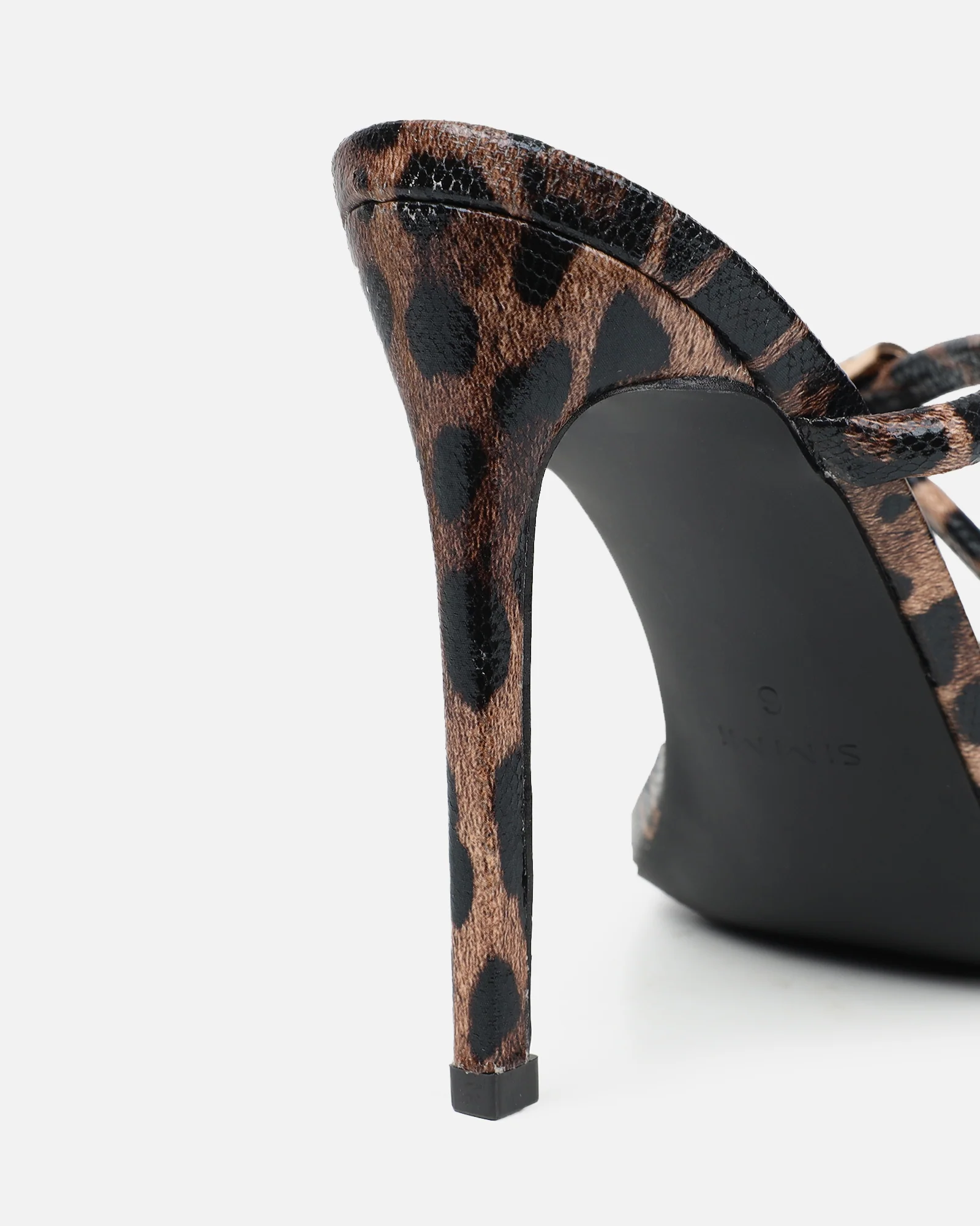 Zuleta Leopard Snake Stiletto Heeled Mules - Image 3