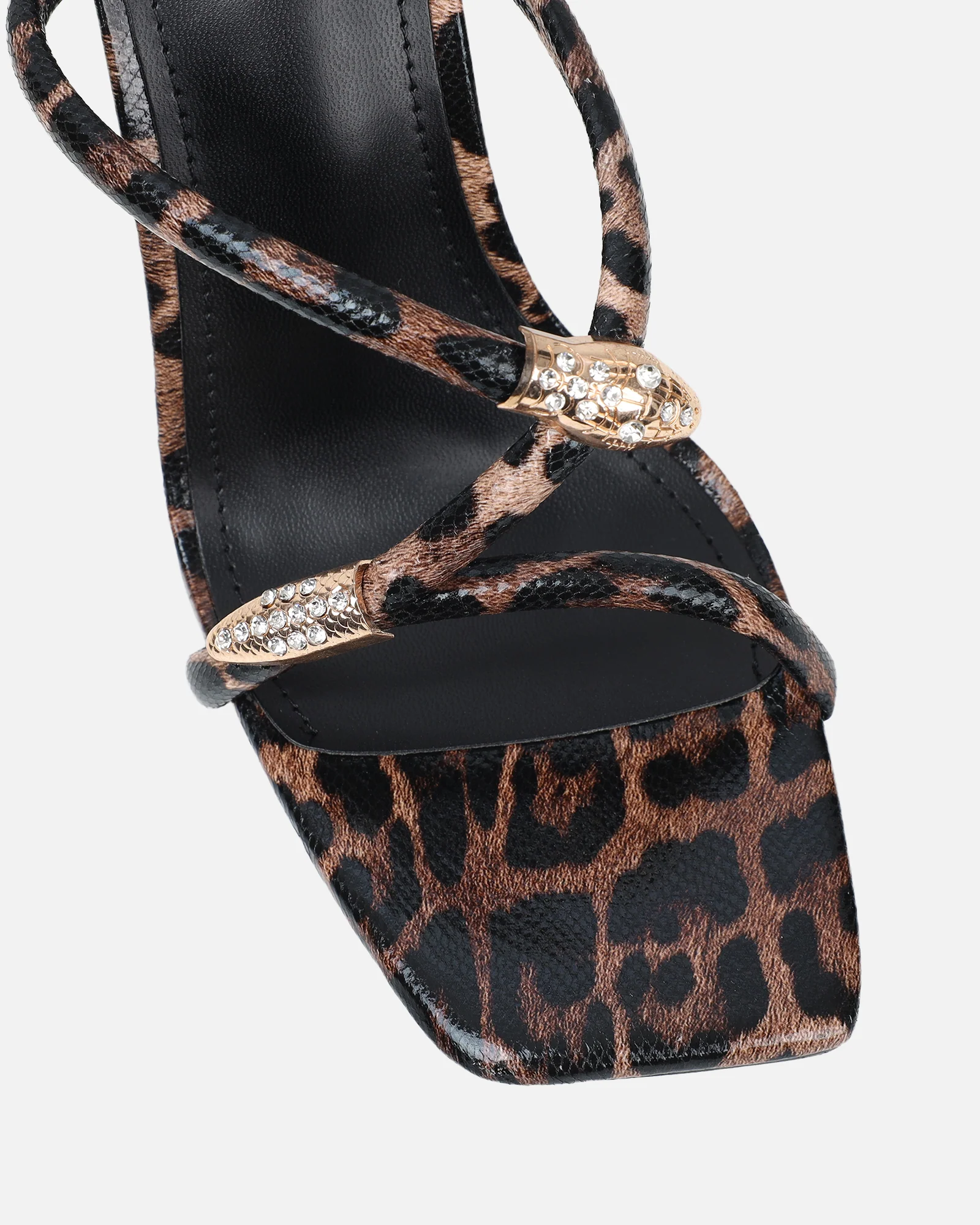 Zuleta Leopard Snake Stiletto Heeled Mules - Image 4